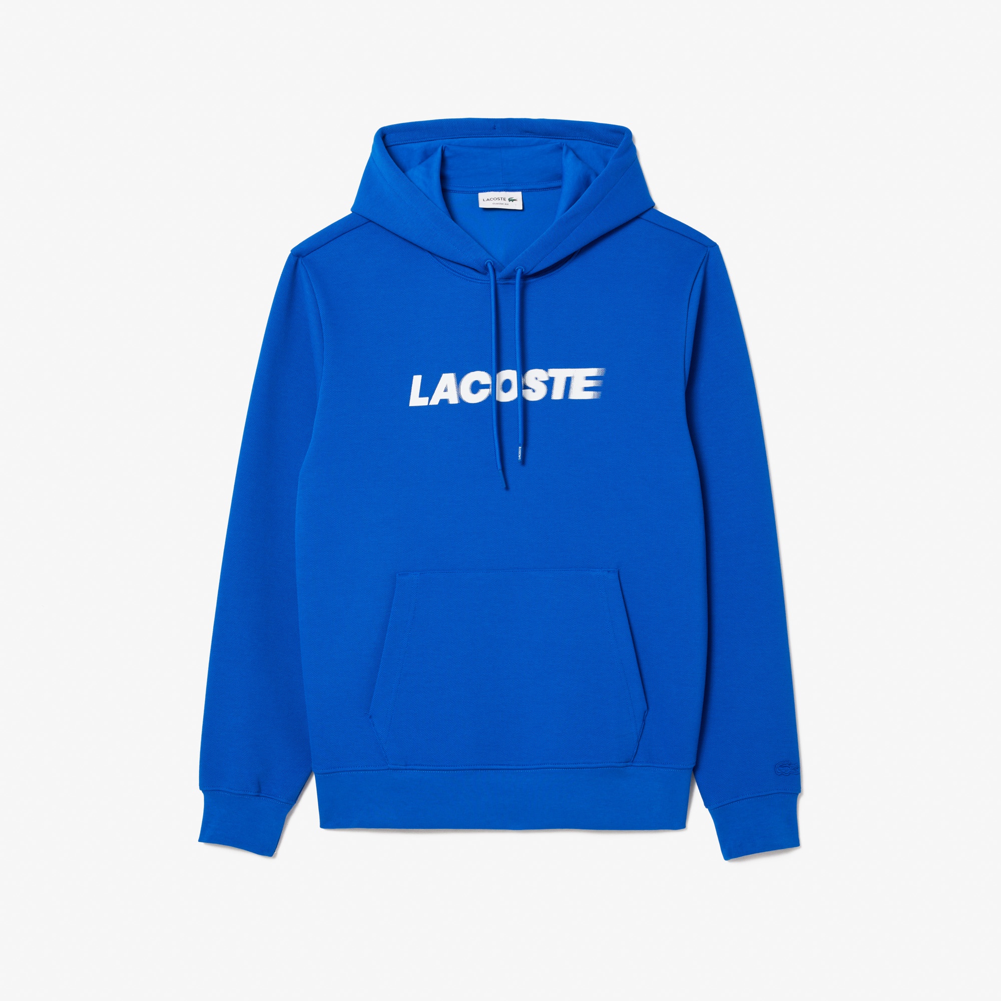 Lacoste Erkek Classic Fit Kapüşonlu Baskılı Mavi Sweatshirt