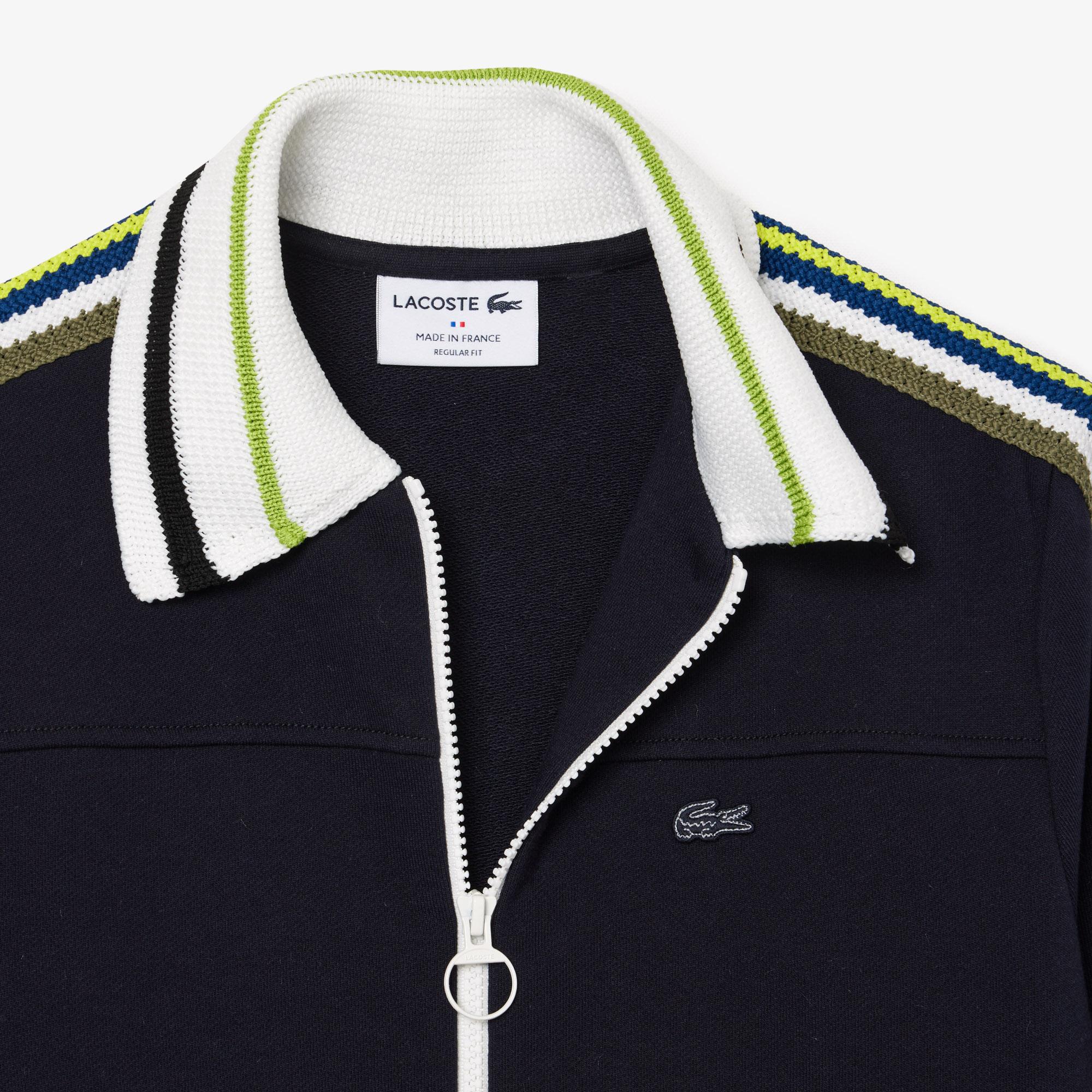 Lacoste Kadın Regular Fit Gömlek Yaka Lacivert Sweatshirt