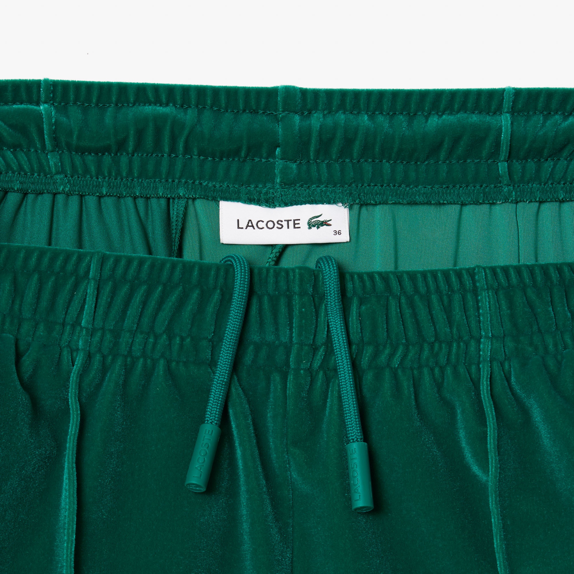 Lacoste Kadın Relaxed Fit Kadife Koyu Yeşil Eşofman Altı