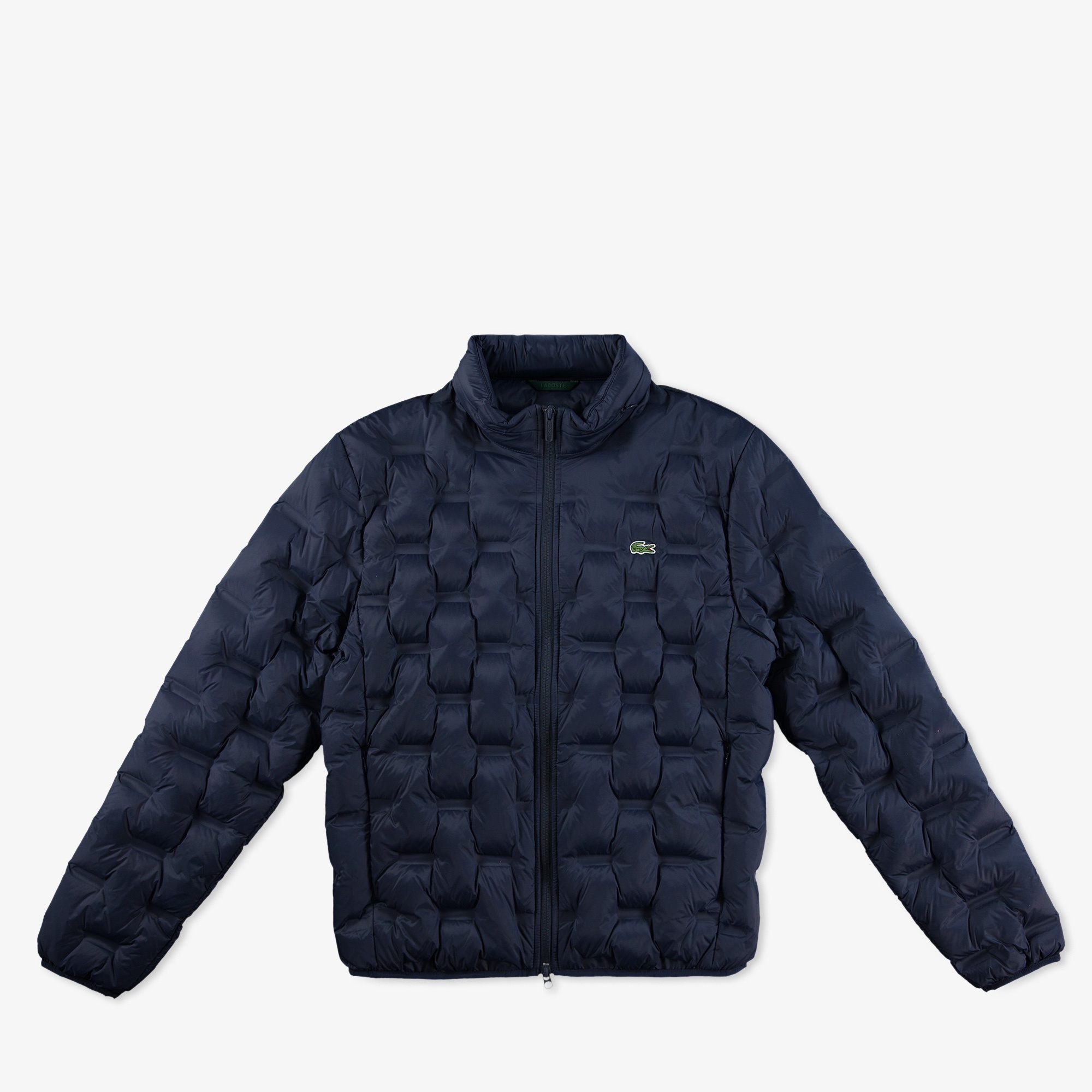 Lacoste Erkek Regular Fit Kapüşonlu Kapitone Lacivert Mont