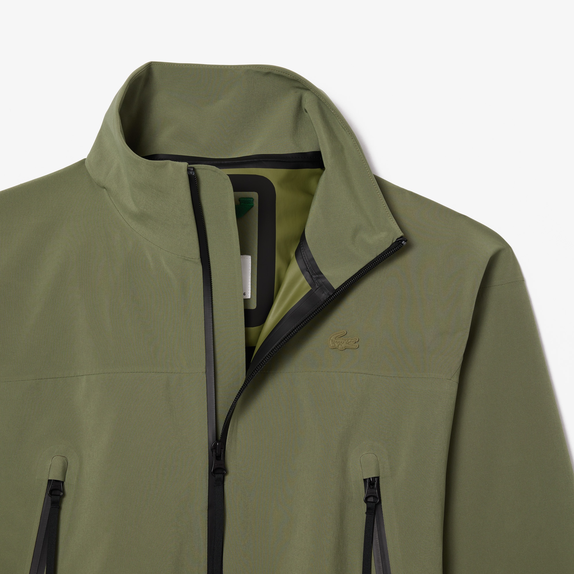 Lacoste Kadın Oversize Fit Uzun Kollu Kapüşonlu Haki Trençkot