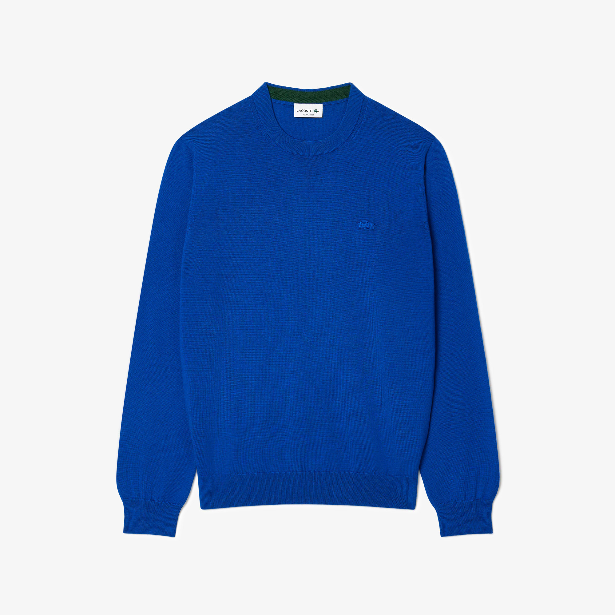 Lacoste Erkek Regular Fit Bisiklet Yaka Yün Mavi Triko Mavi