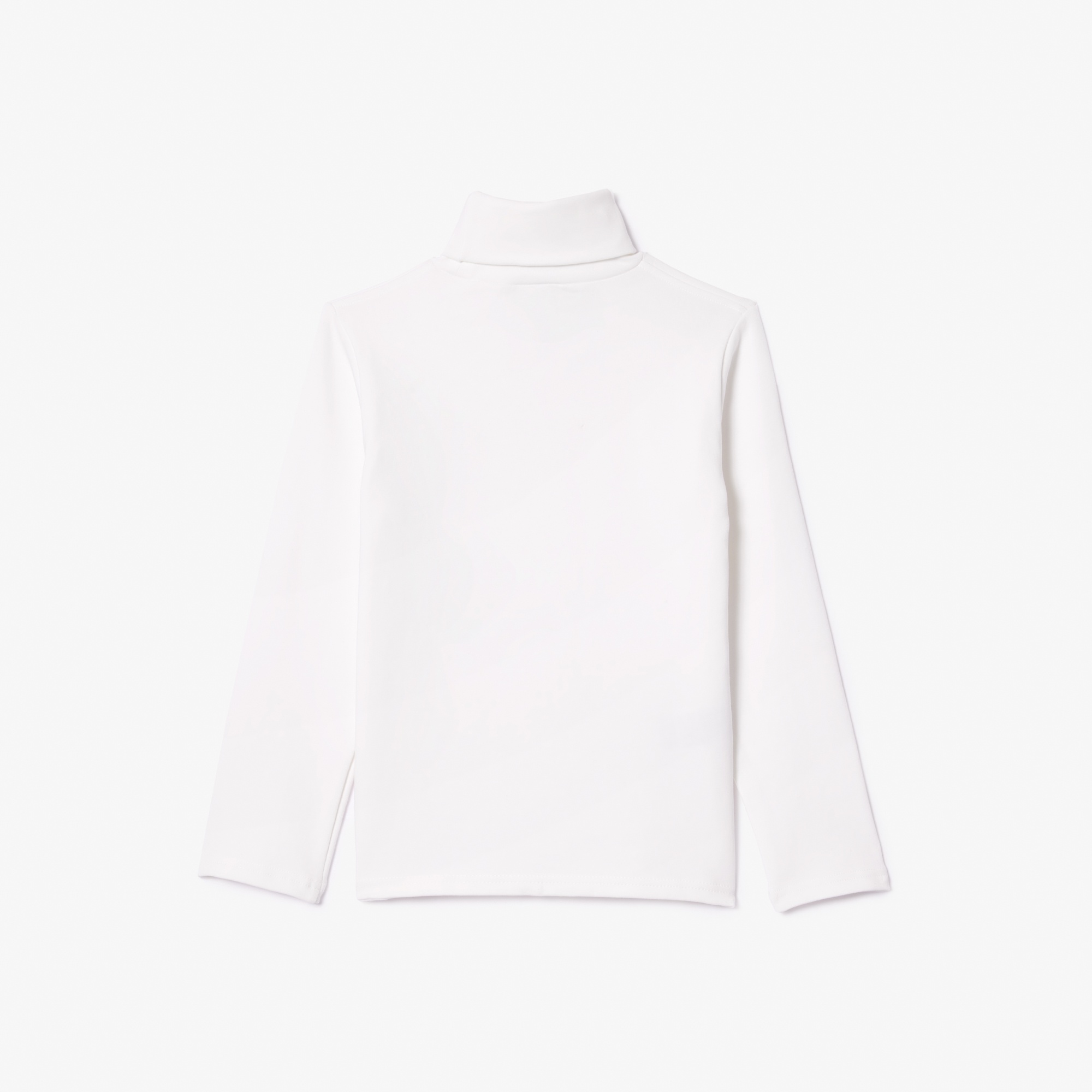 Çocuk Uzun Kollu Boğazlı Yaka Beyaz T-Shirt