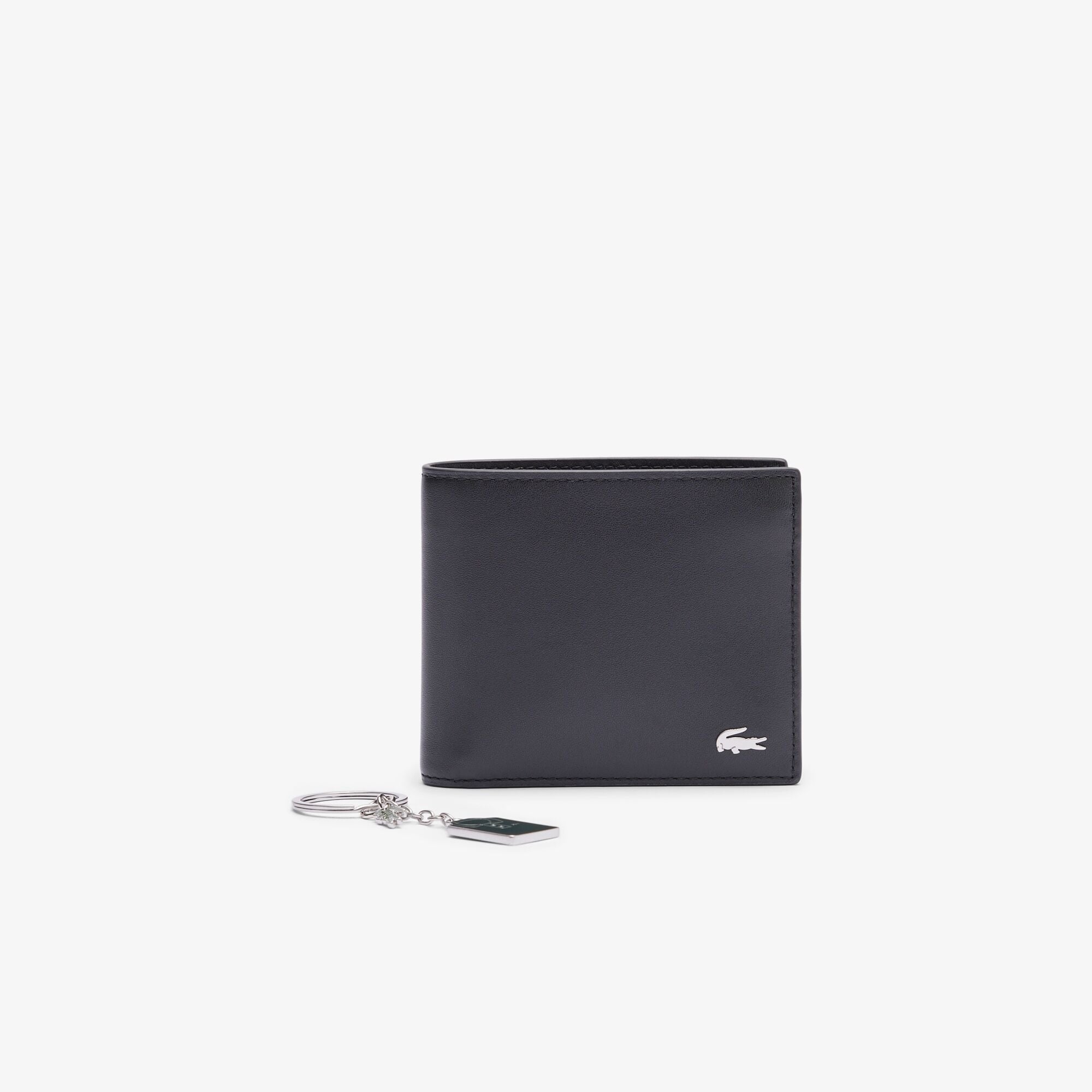 Lacoste FG Erkek Deri Siyah 2'li Hediye Cüzdan Seti