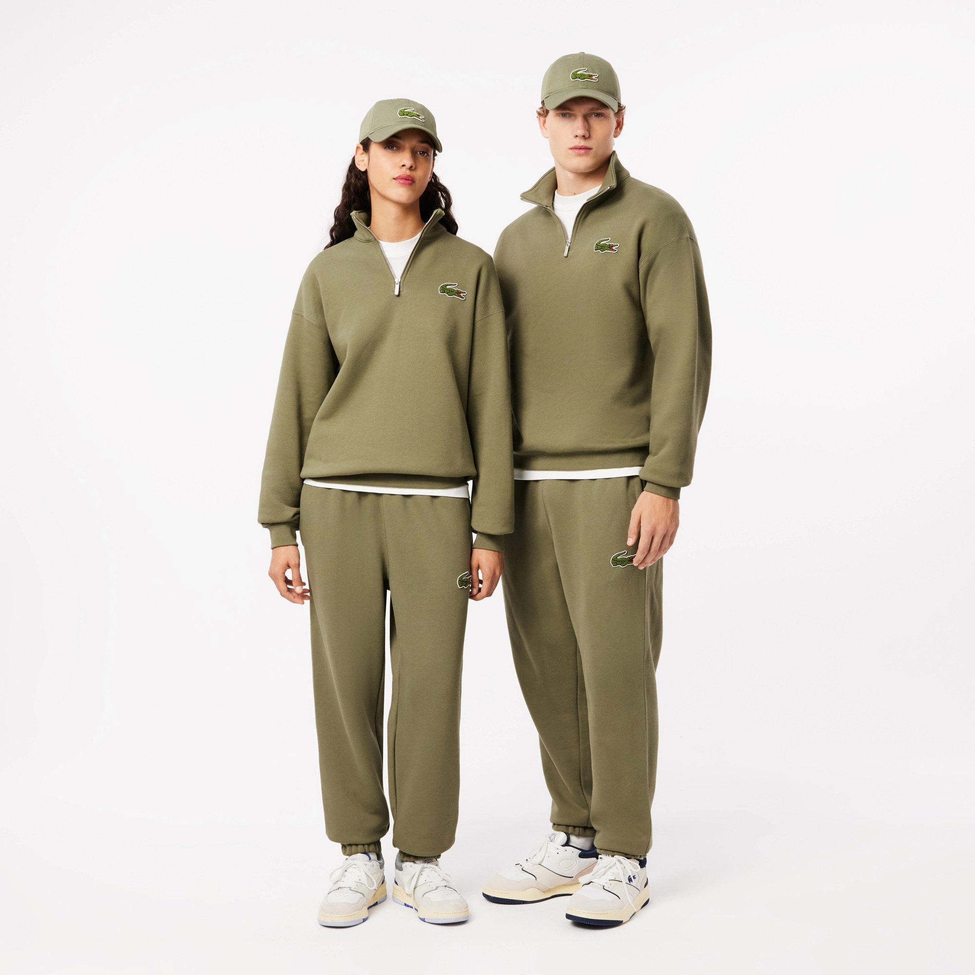 Lacoste Unisex Relaxed Fit Organik Pamuk Haki Eşofman Altı