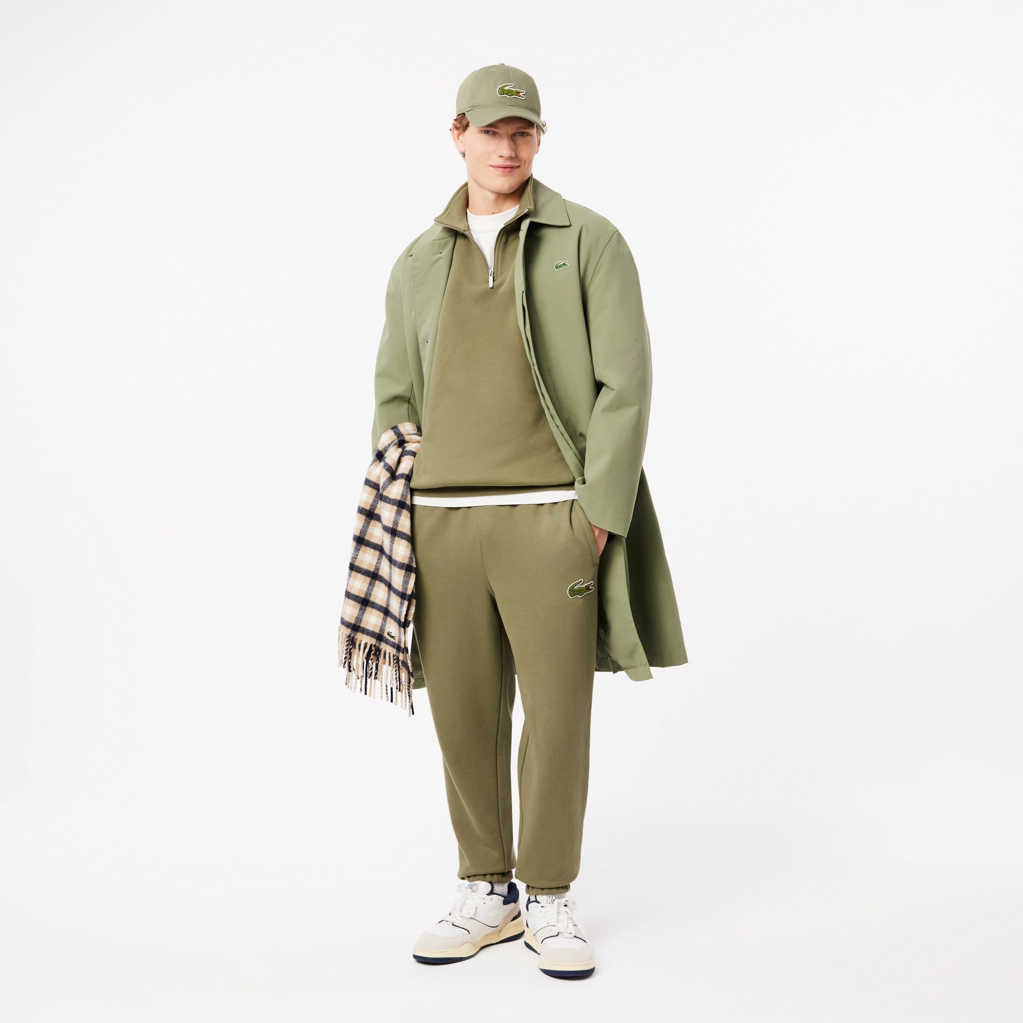 Lacoste Unisex Relaxed Fit Organik Pamuk Haki Eşofman Altı