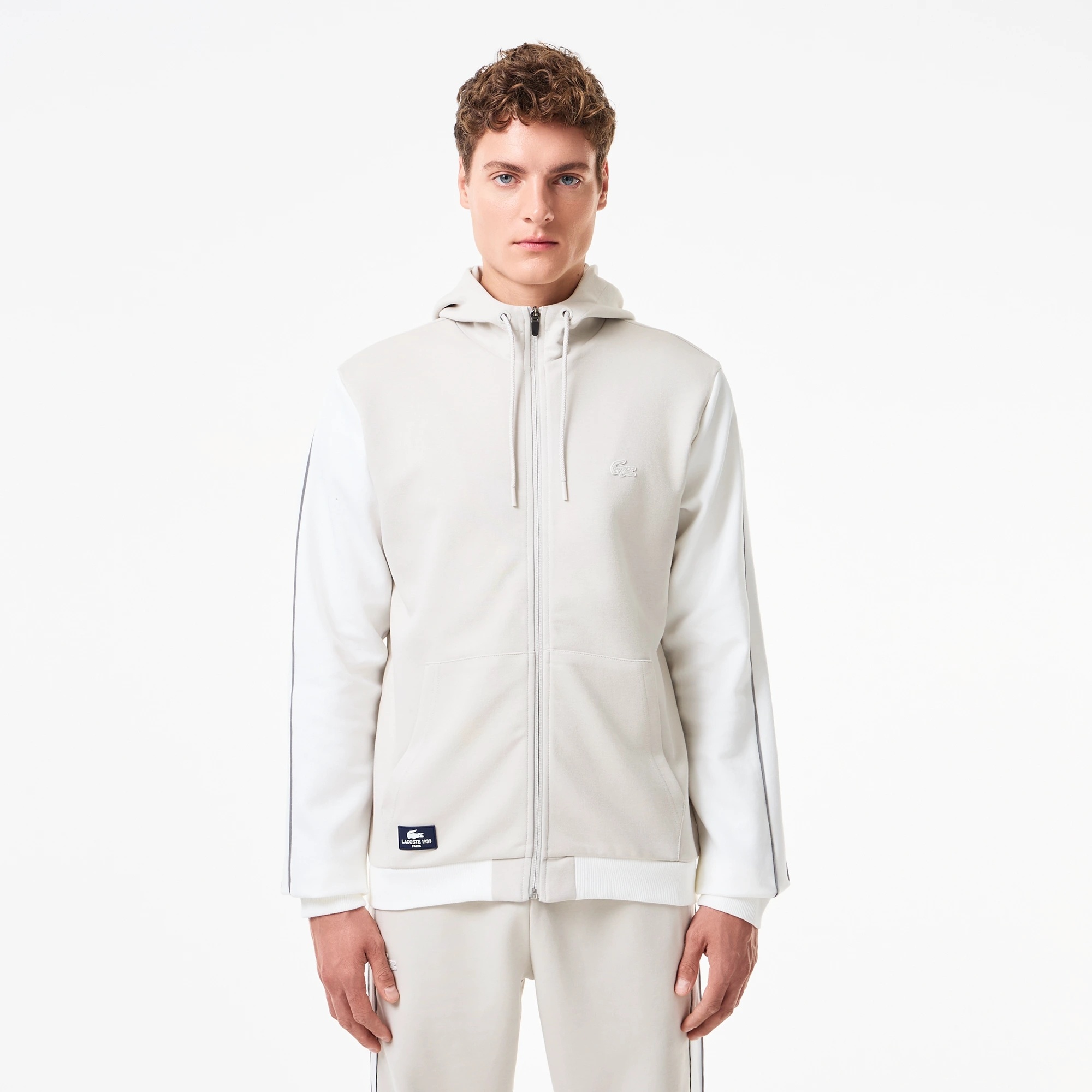 Lacoste Erkek Slim Fit Kapüşonlu Gri Sweatshirt