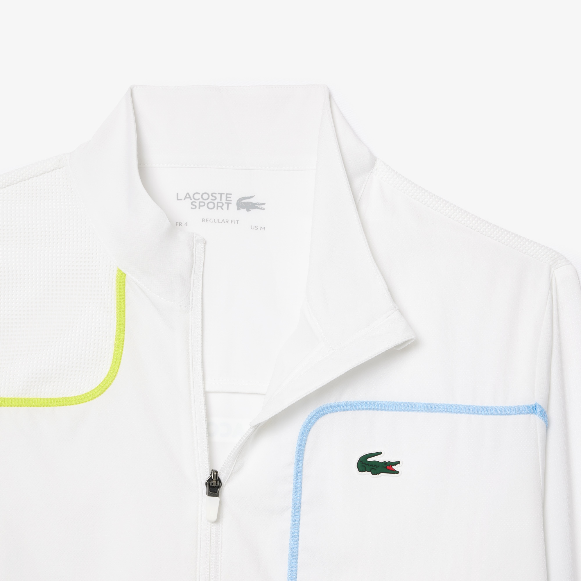 Lacoste Erkek Regular Fit Fermuarlı Yaka Renk Bloklu Beyaz Eşofman Takımı