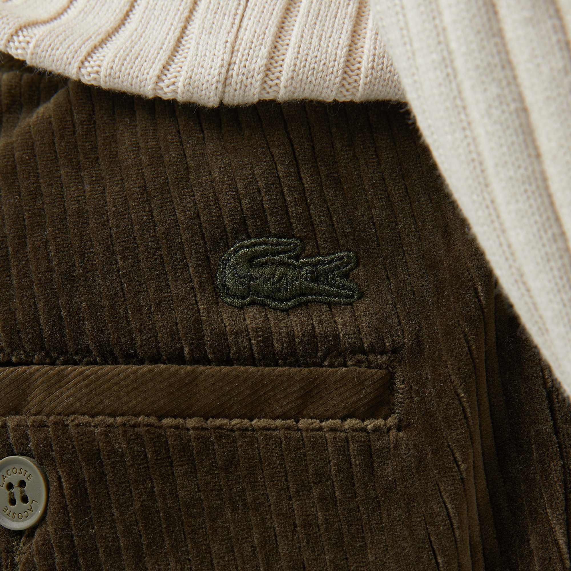 Lacoste Erkek Tapered Fit Chino Koyu Yeşil Pantolon