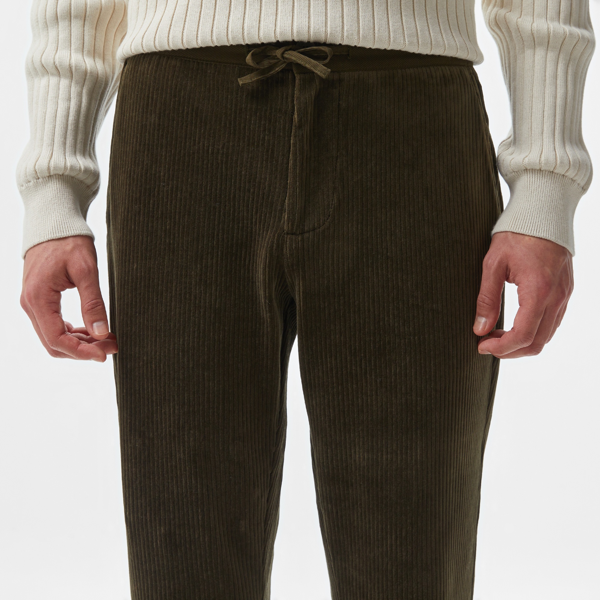 Lacoste Erkek Tapered Fit Chino Koyu Yeşil Pantolon