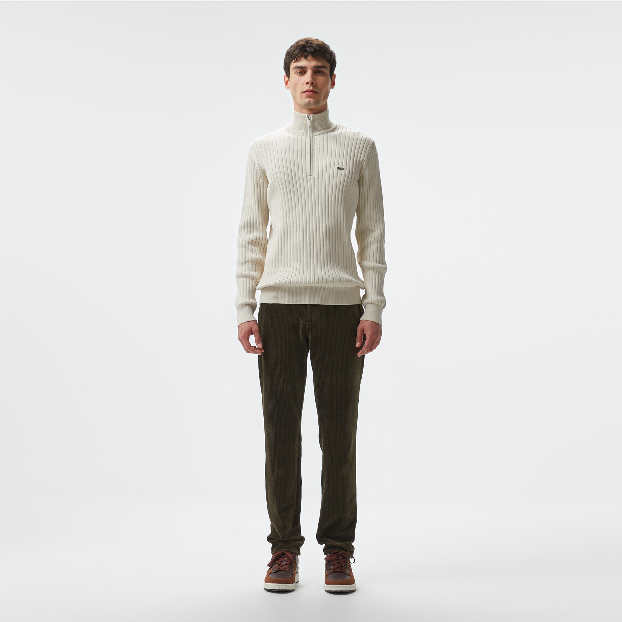 Lacoste Erkek Tapered Fit Chino Koyu Yeşil Pantolon