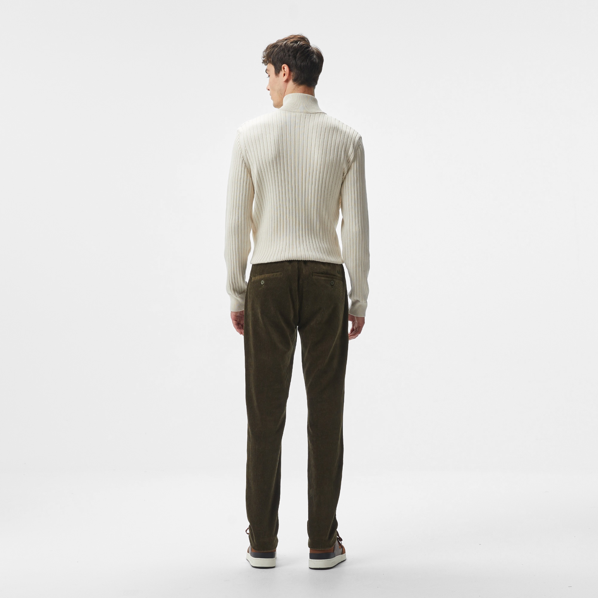 Lacoste Erkek Tapered Fit Chino Koyu Yeşil Pantolon