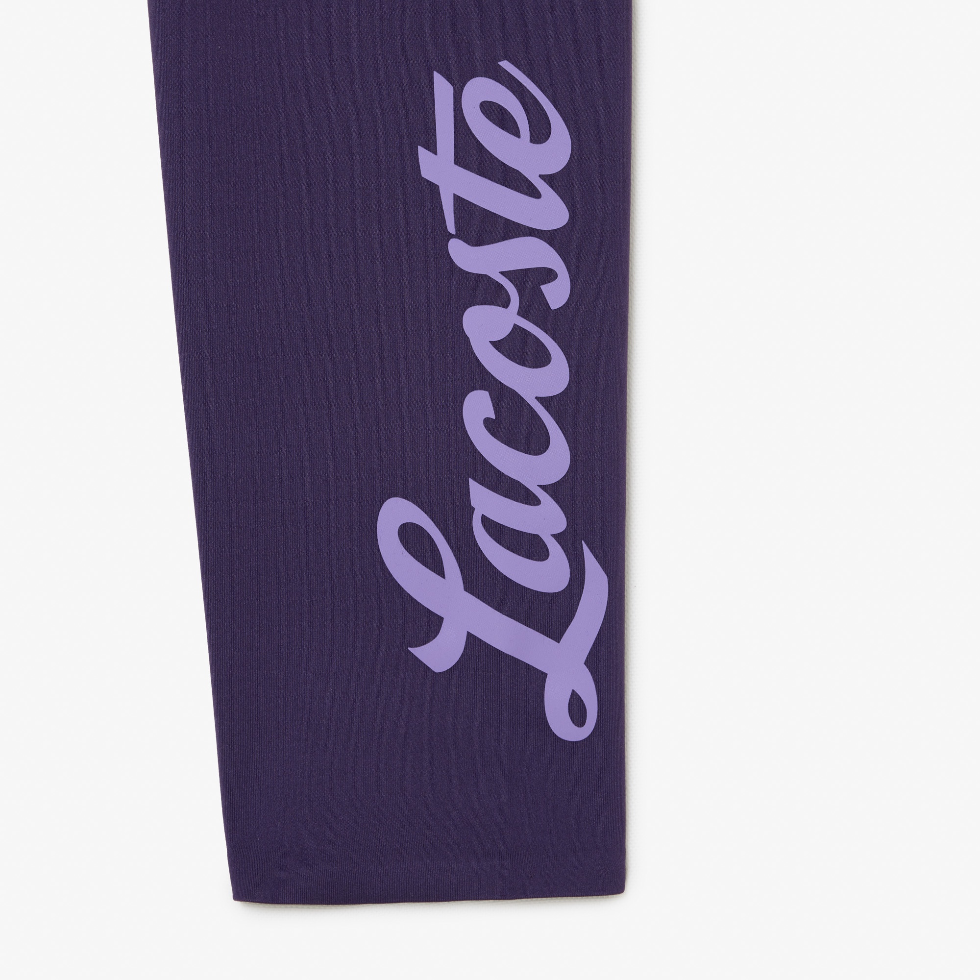 Lacoste Kadın Slim Fit Baskılı Mor Tayt