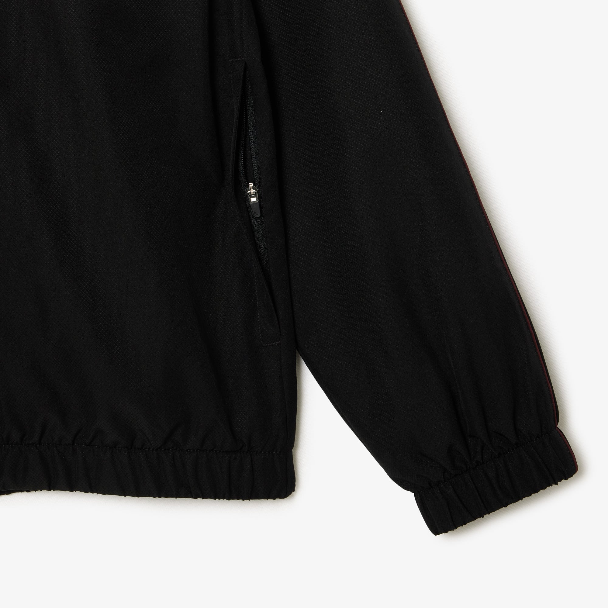 Erkek Regular Fit Fermuarlı Yaka Baskılı Siyah Eşofman Takımı