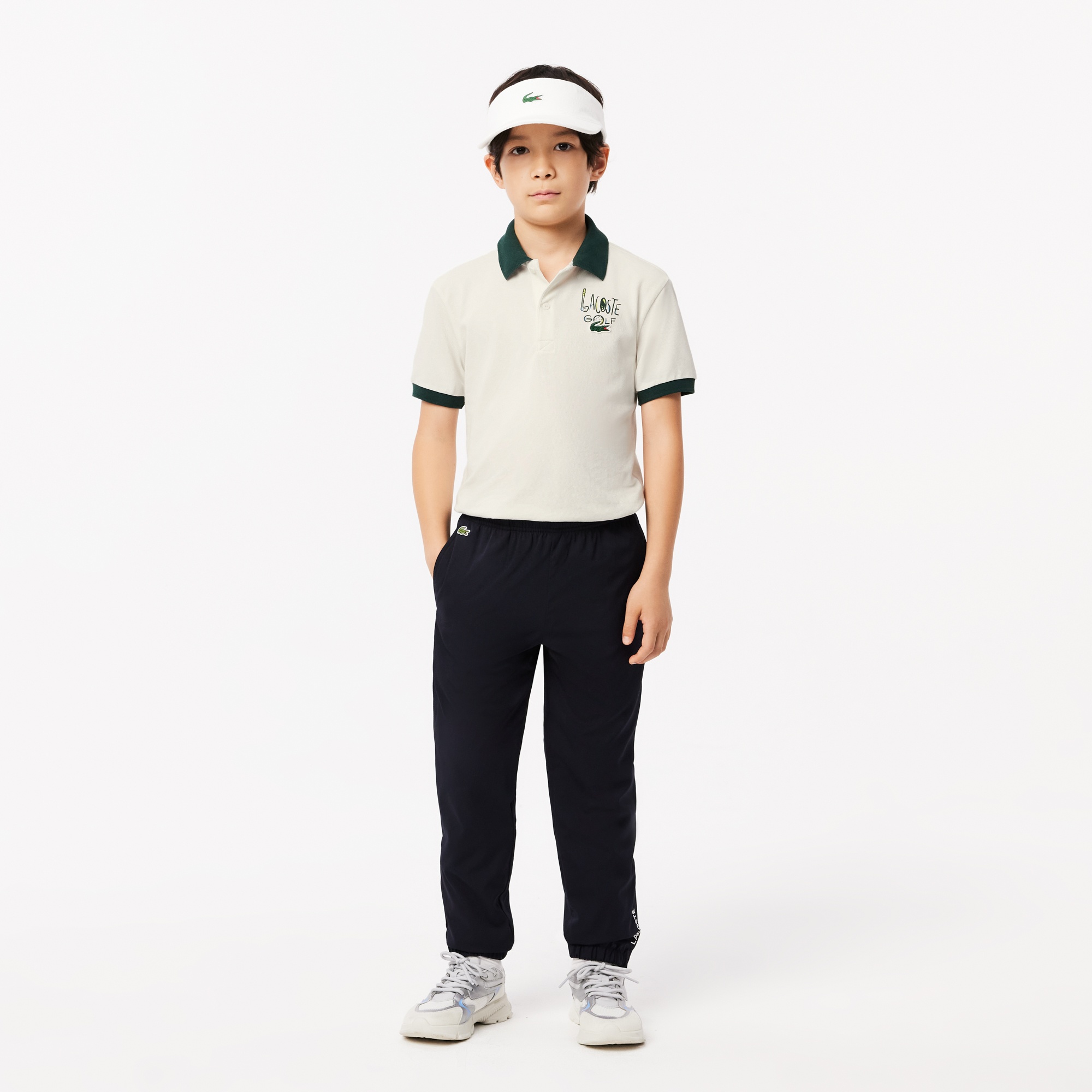 Lacoste Erkek Çocuk Kısa Kollu Baskılı Beyaz Polo