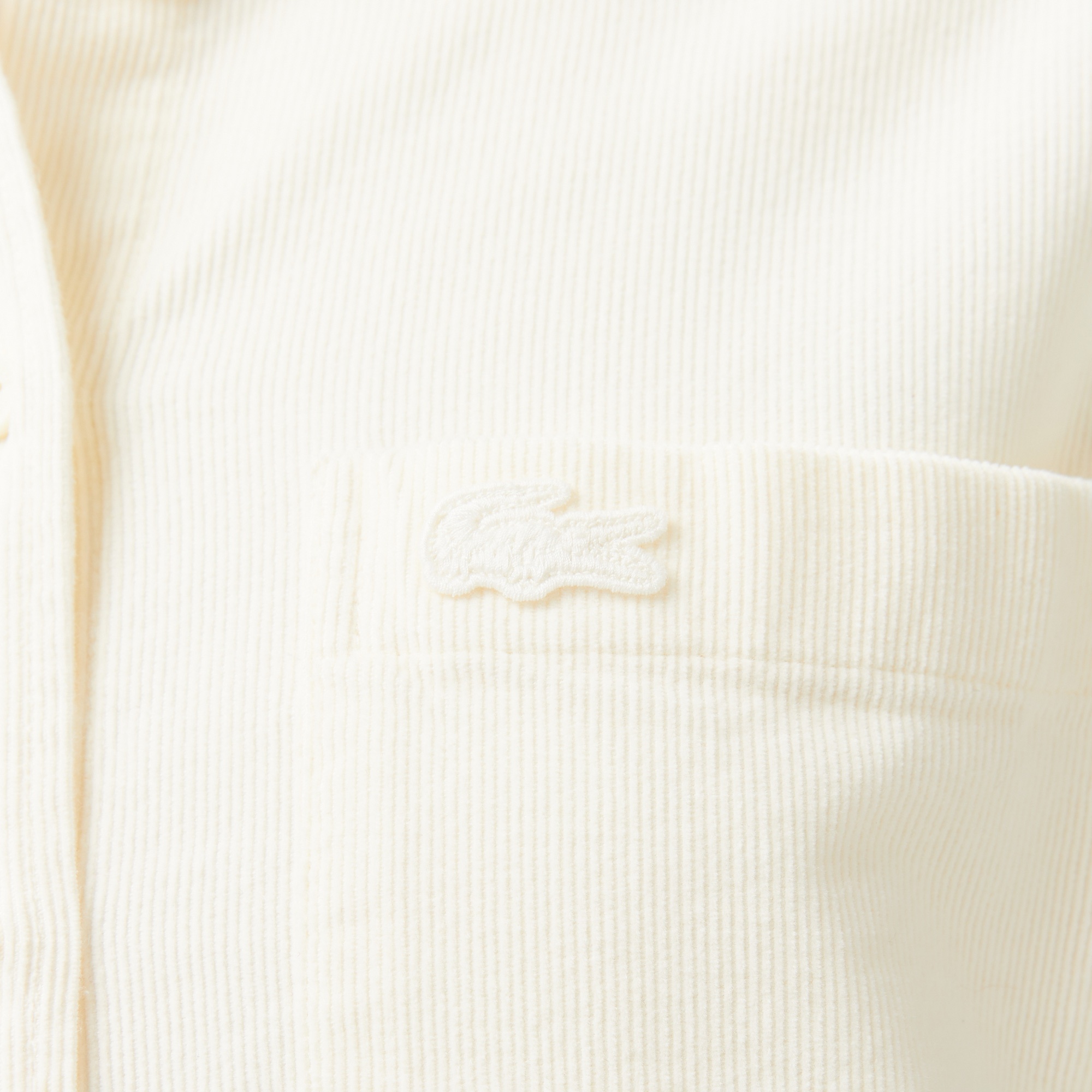 Lacoste Kadın Relaxed Fit Krem Gömlek