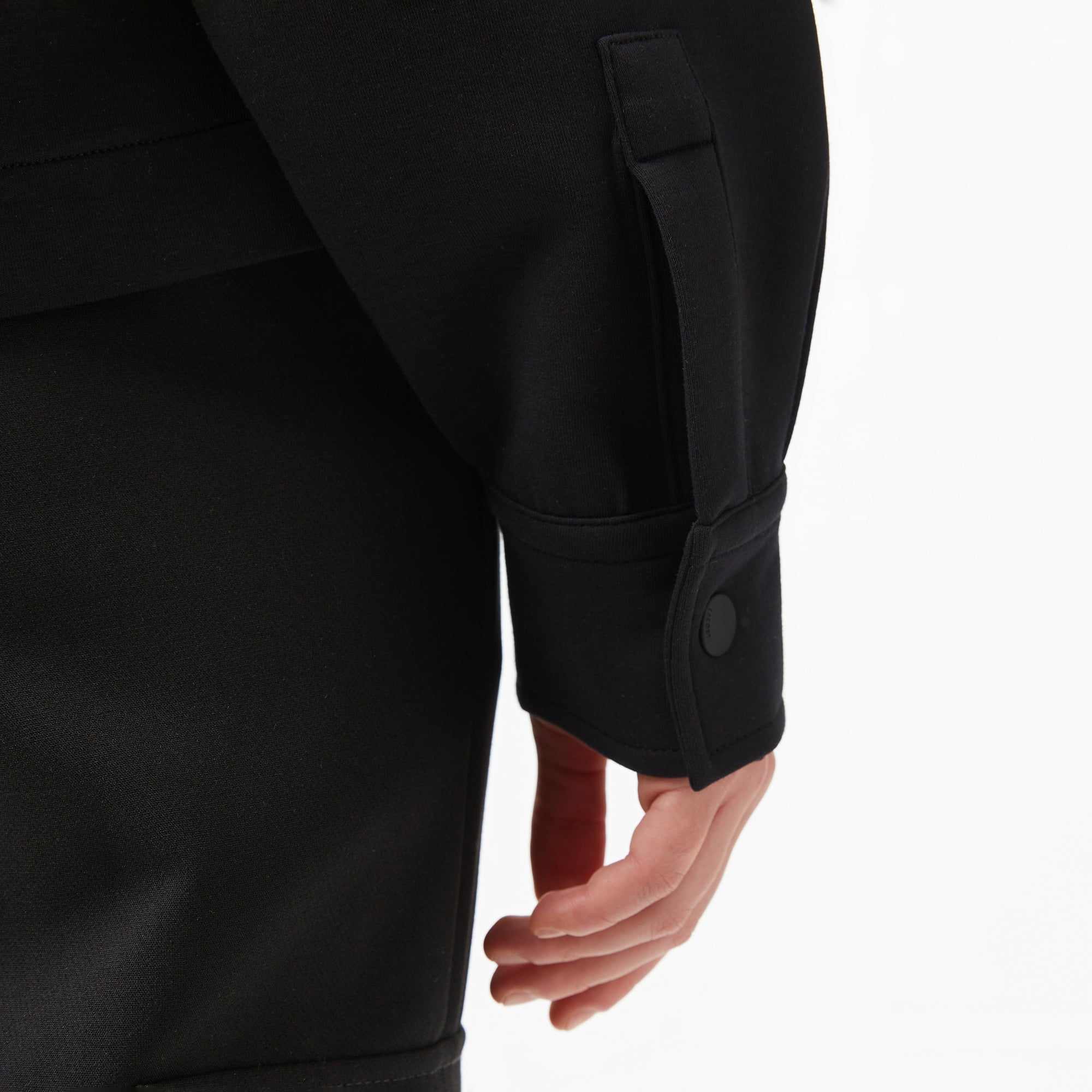 Lacoste Kadın Relaxed Fit Kapüşonlu Siyah Ceket