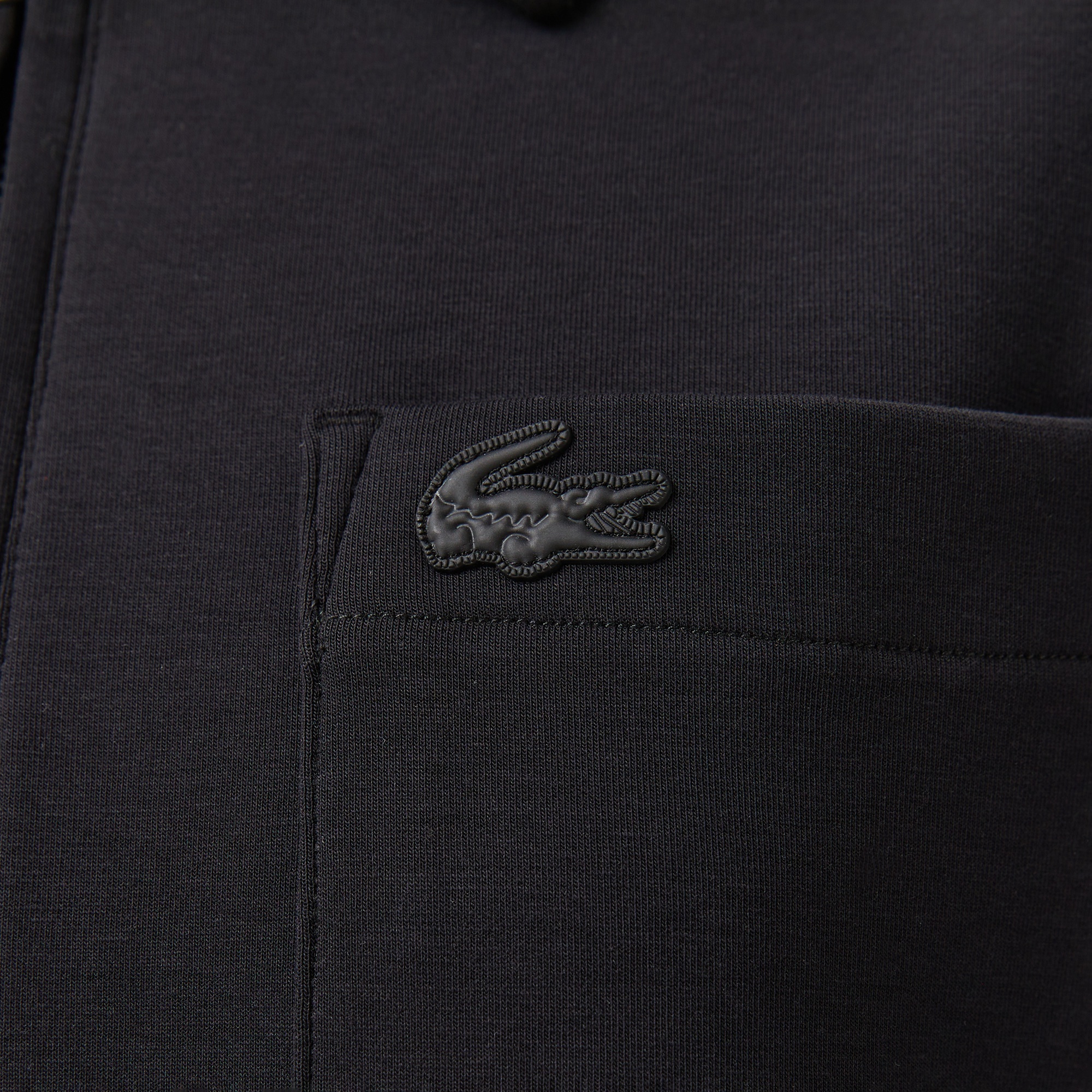 Lacoste Kadın Relaxed Fit Kapüşonlu Siyah Ceket