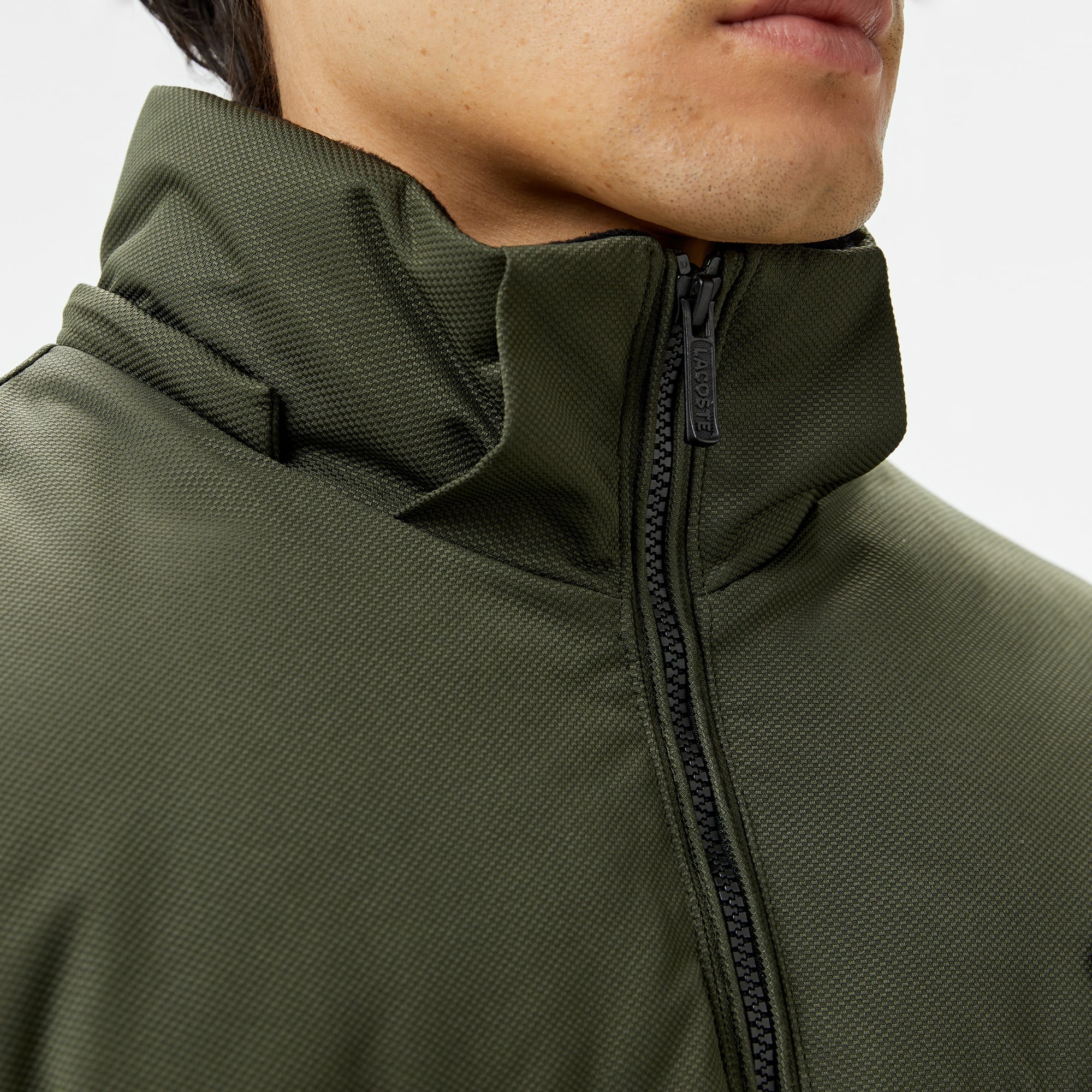 Lacoste Erkek Kapüşonlu Koyu Yeşil Şişme Mont