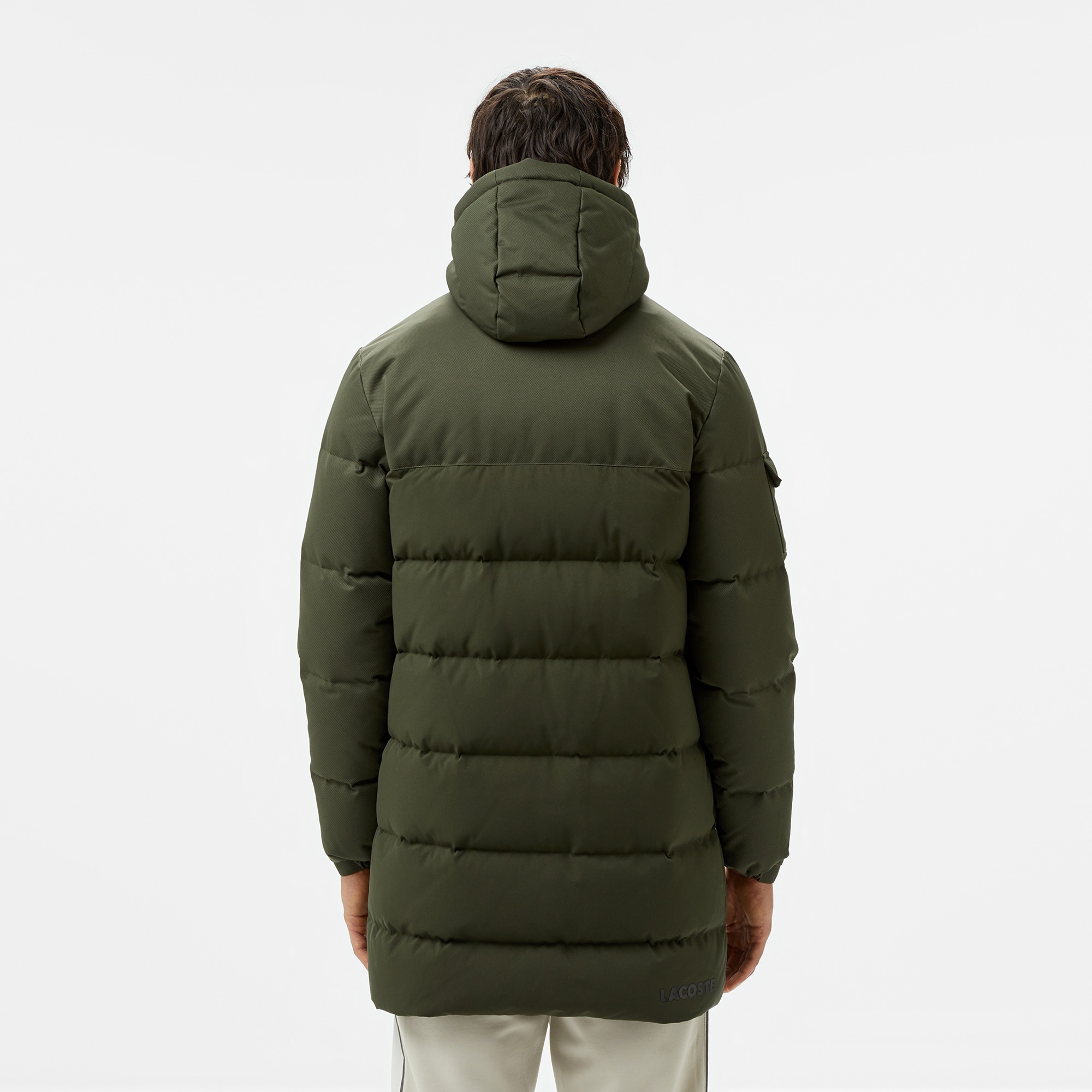 Lacoste Erkek Kapüşonlu Koyu Yeşil Şişme Mont