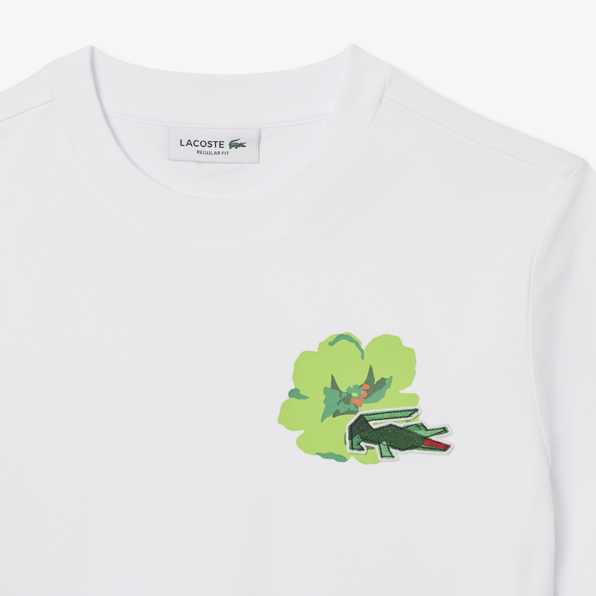 Lacoste Kadın Regular Fit Bisiklet Yaka Beyaz T-Shirt