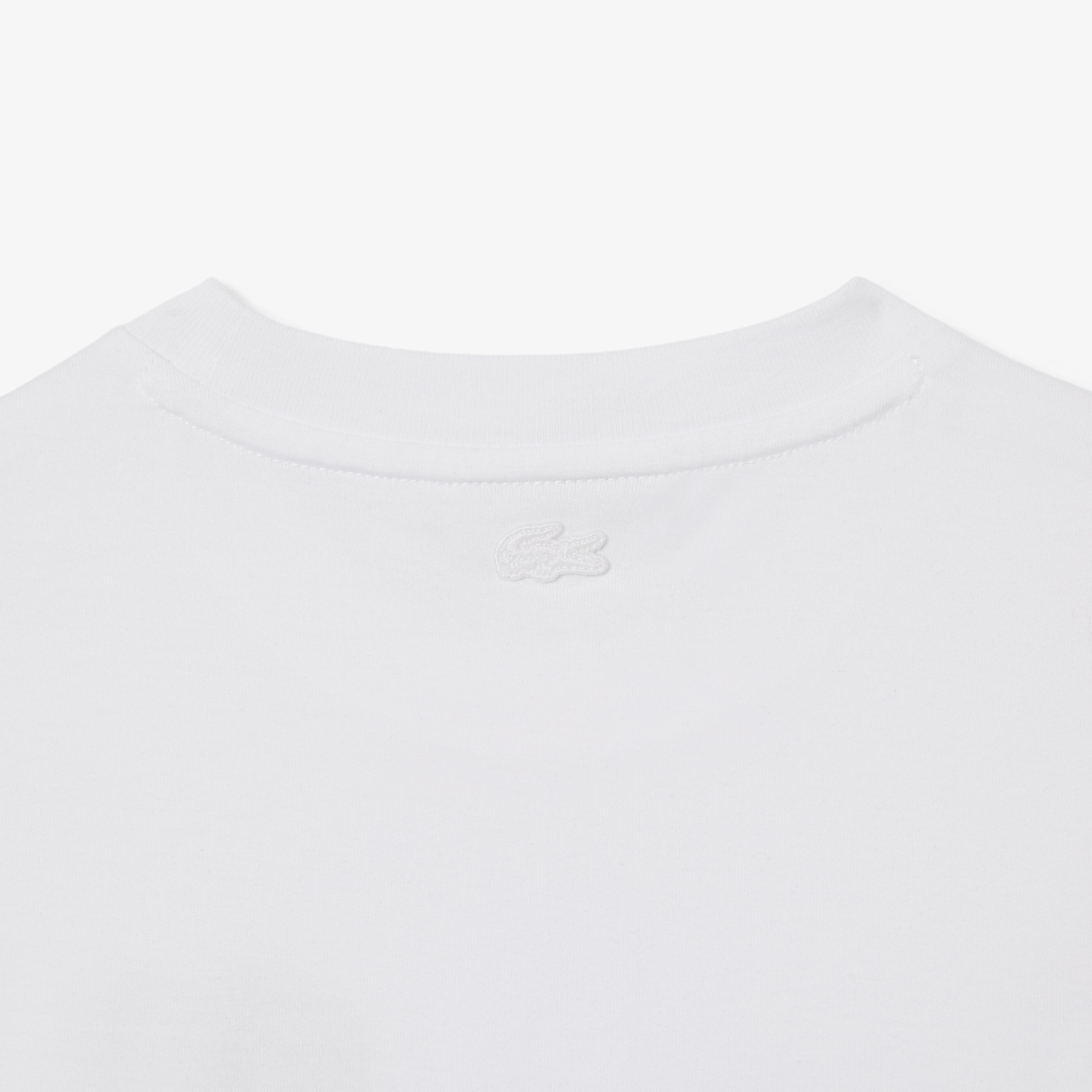 Lacoste Kadın Regular Fit Bisiklet Yaka Beyaz T-Shirt