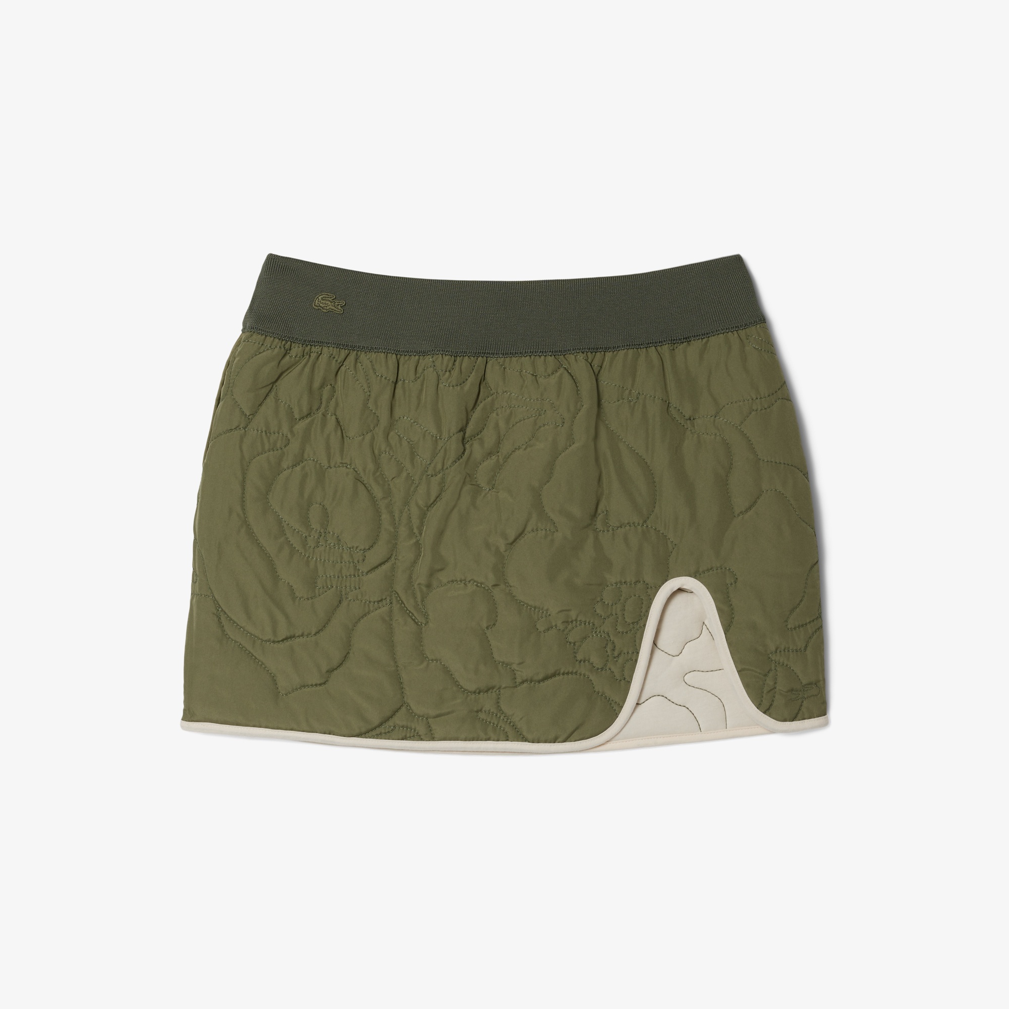 Lacoste Kadın Çift Taraflı Desenli Krem Etek