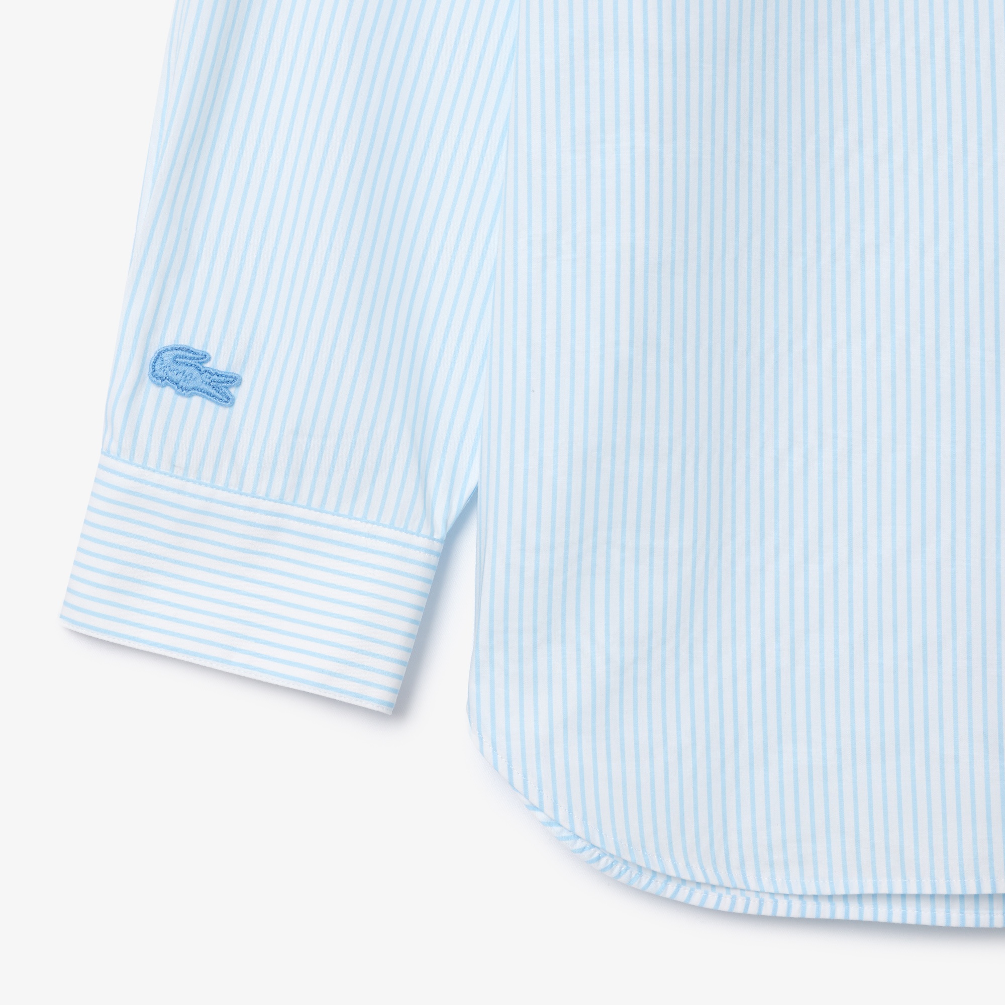 Lacoste Erkek Relaxed Fit Çizgili Mavi Gömlek