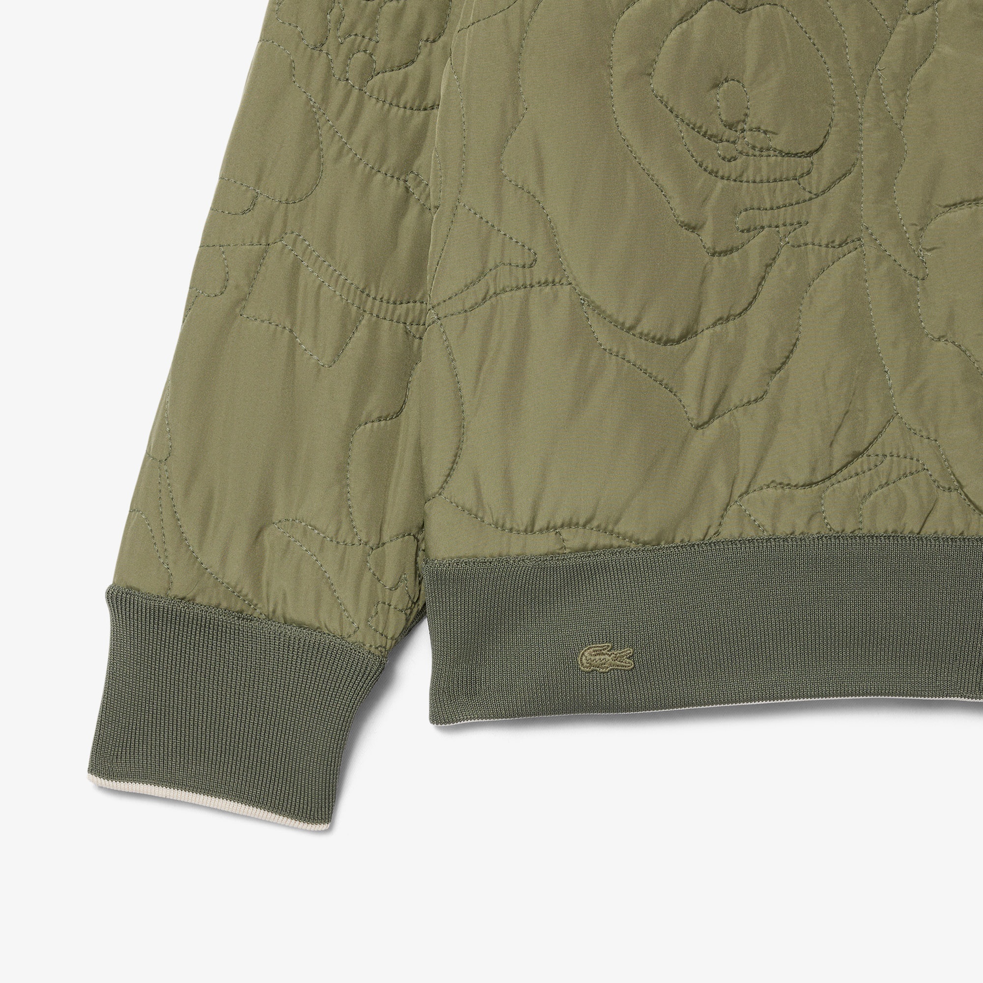 Lacoste Kadın Oversize Fit Bisiklet Yaka Çift Taraflı Desenli Krem Sweatshirt