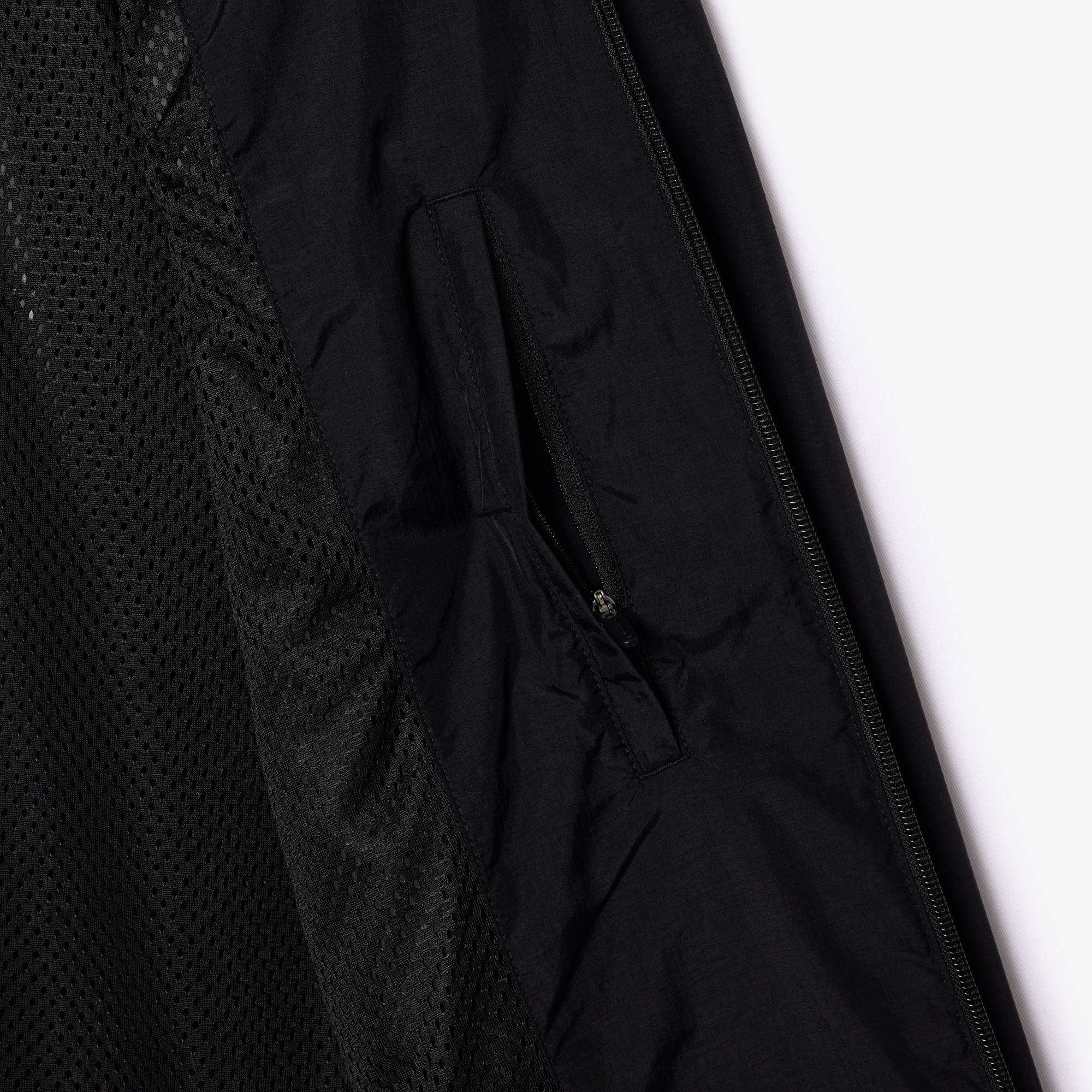 Lacoste Erkek Regular Fit Kapüşonlu Siyah Yağmurluk