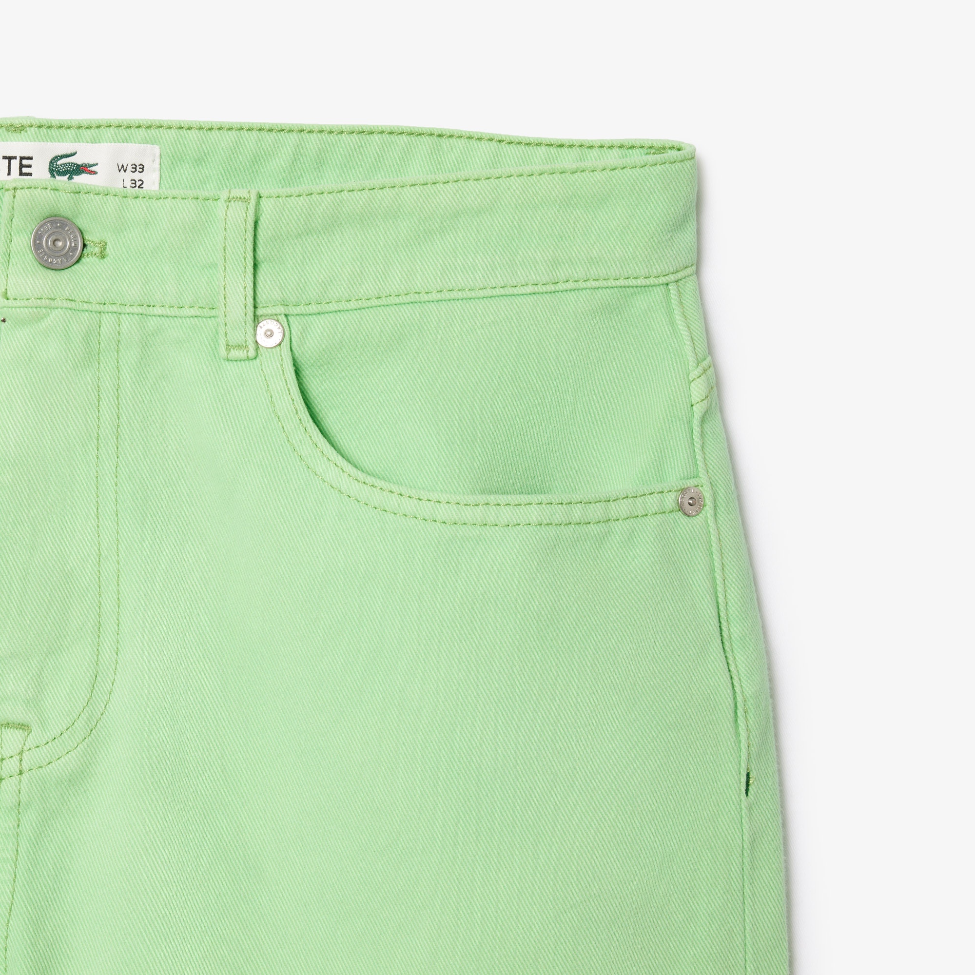 Lacoste Erkek Straight Fit Denim Yeşil Pantolon