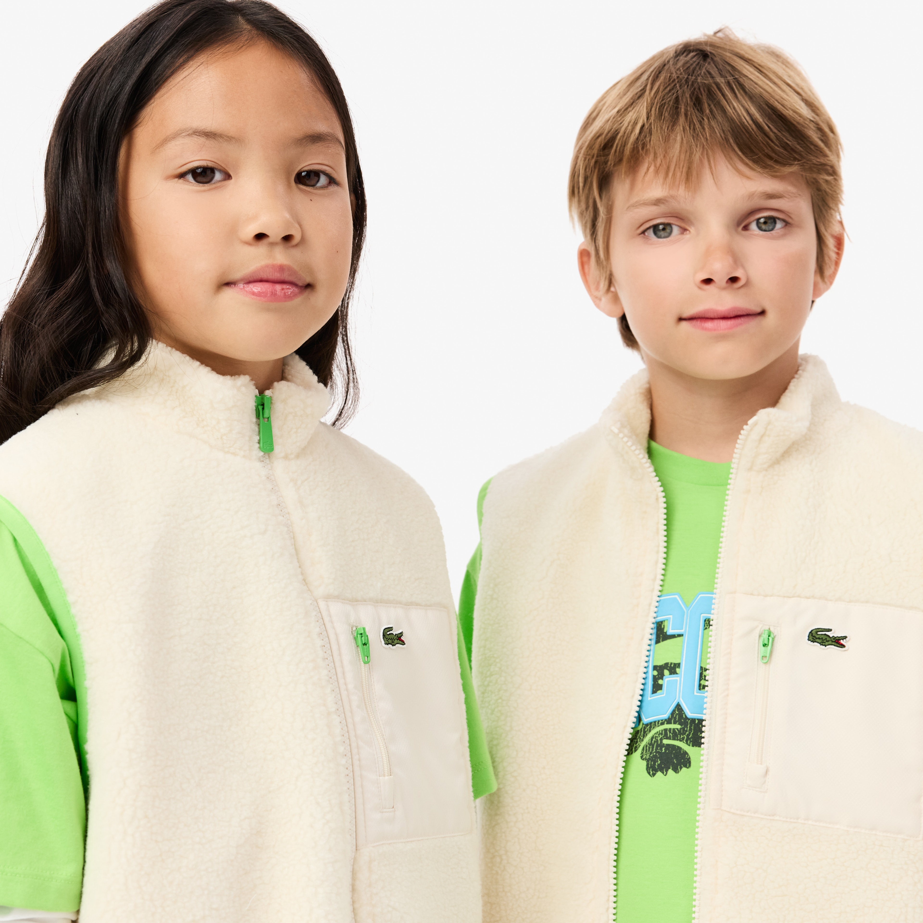 Çocuk Dik Yaka Bej Yelek