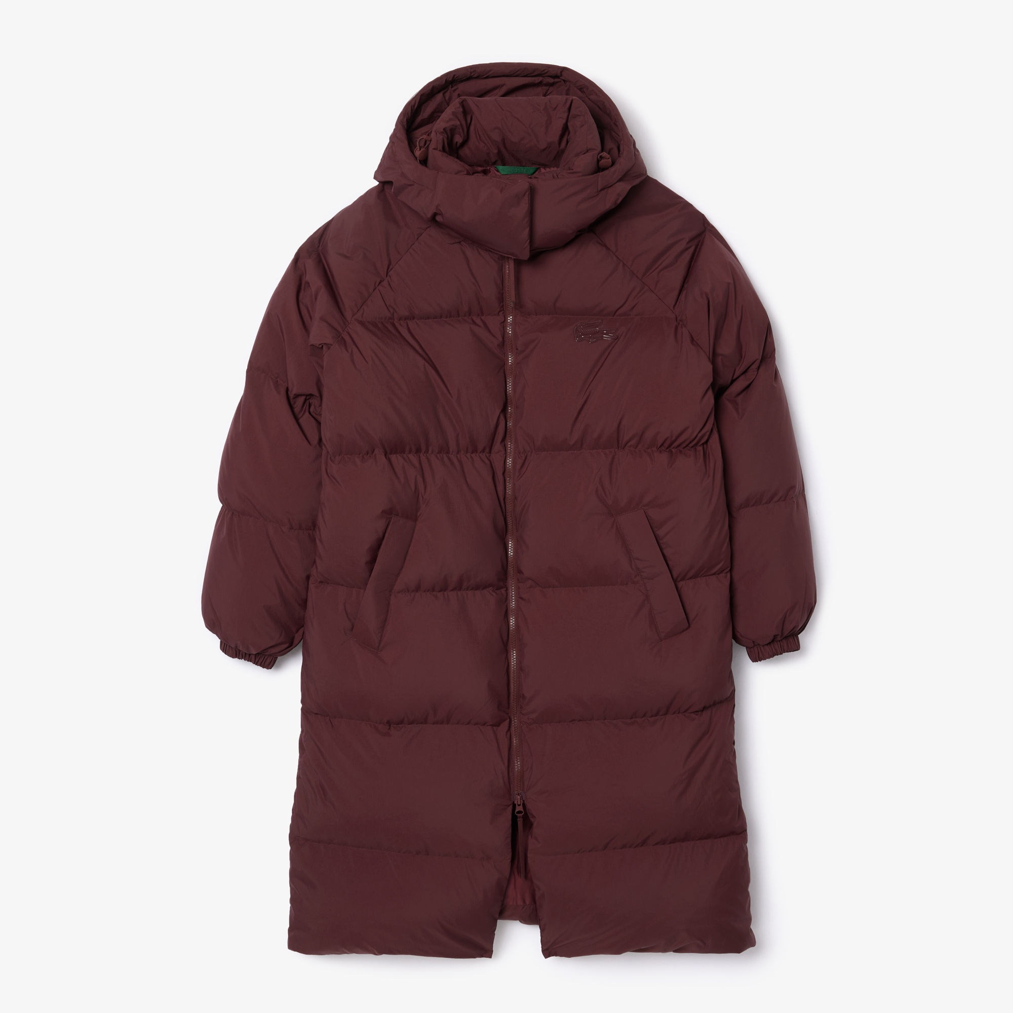 Lacoste Kadın Oversize Fit Kapüşonlu Bordo Mont