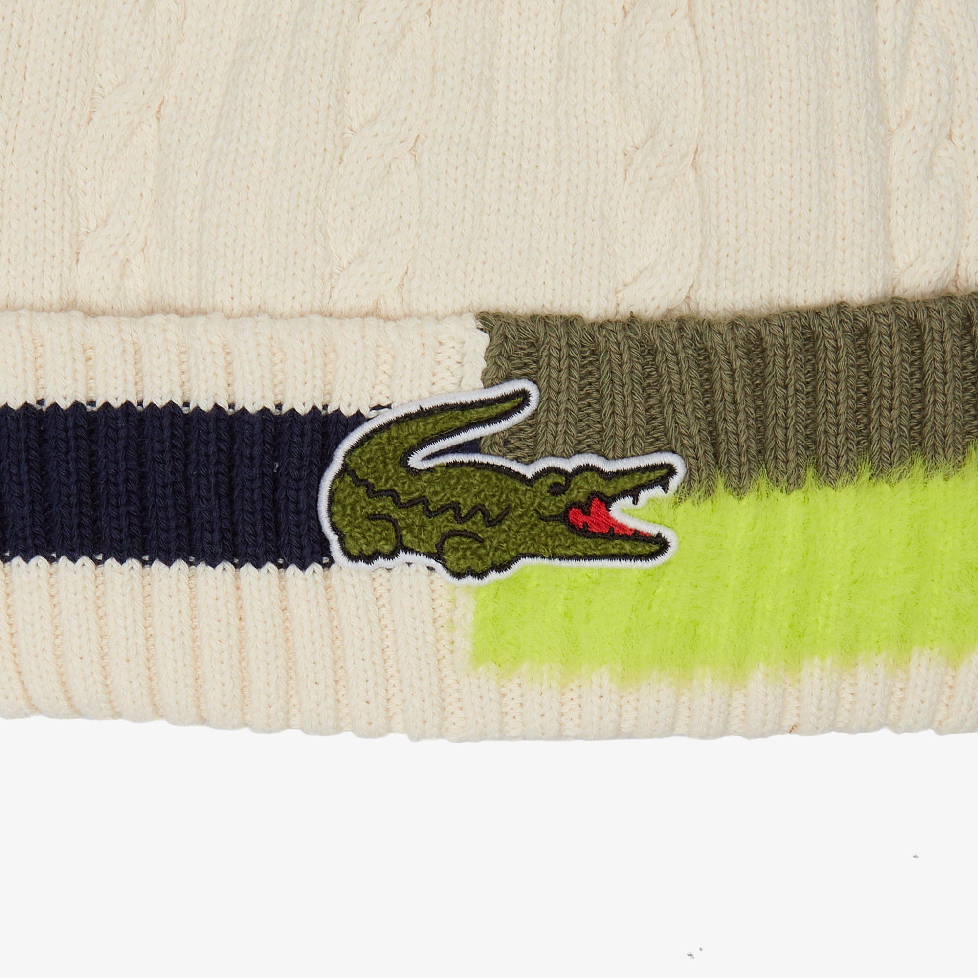 Lacoste Unisex Renk Bloklu Krem Bere