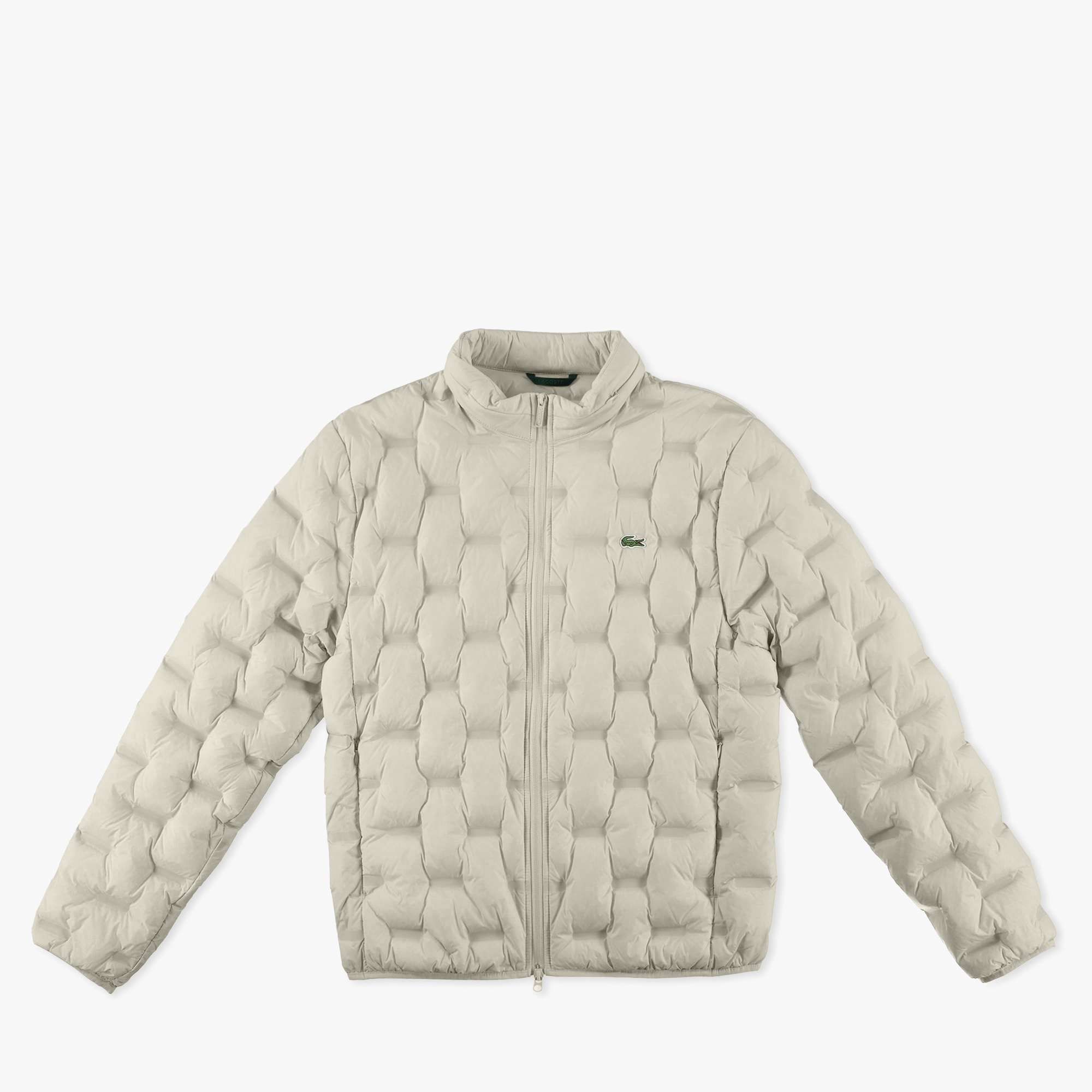 Lacoste Erkek Regular Fit Kapüşonlu Kapitone Gri Mont