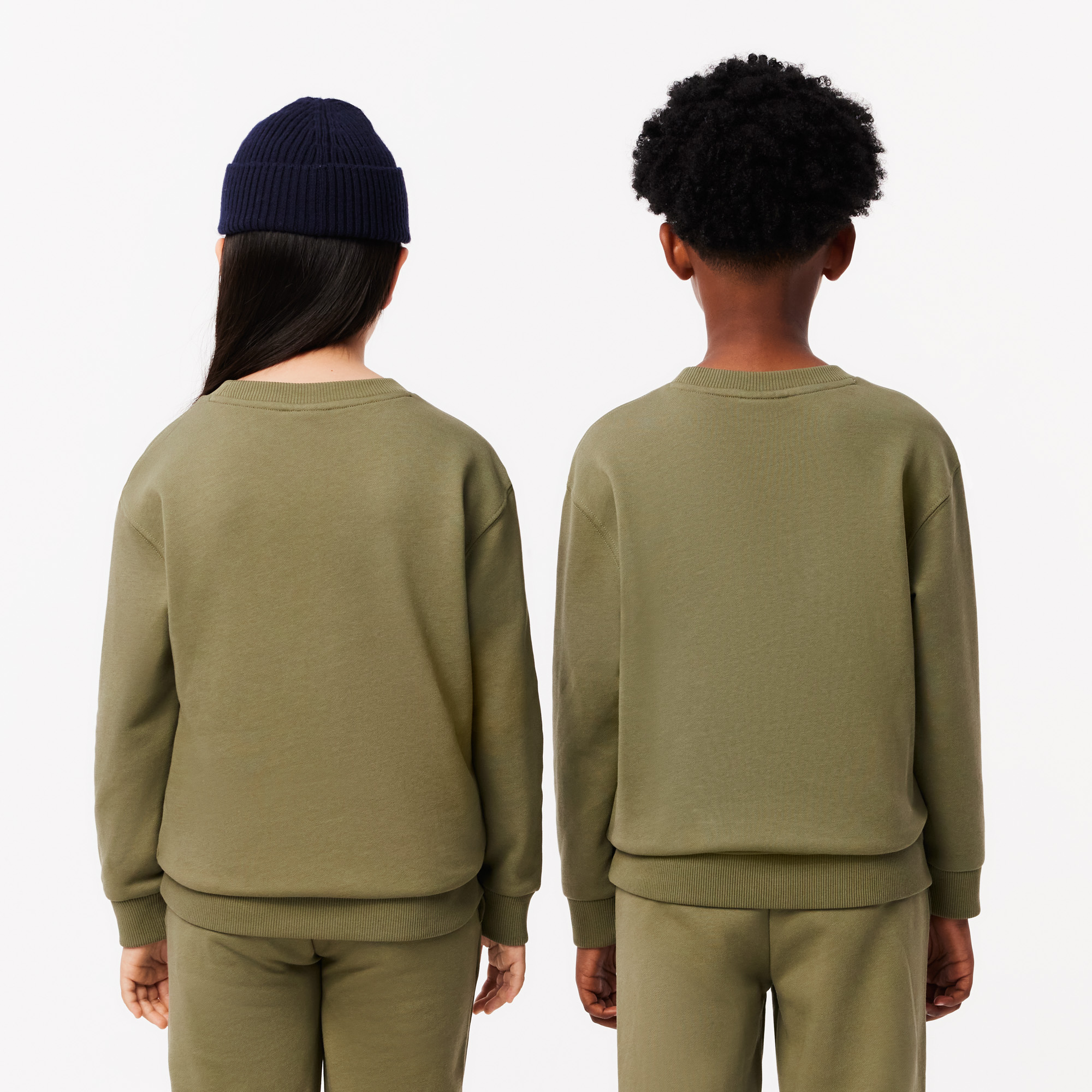 Lacoste Çocuk Bisiklet Yaka Baskılı Haki Sweatshirt görsel 3