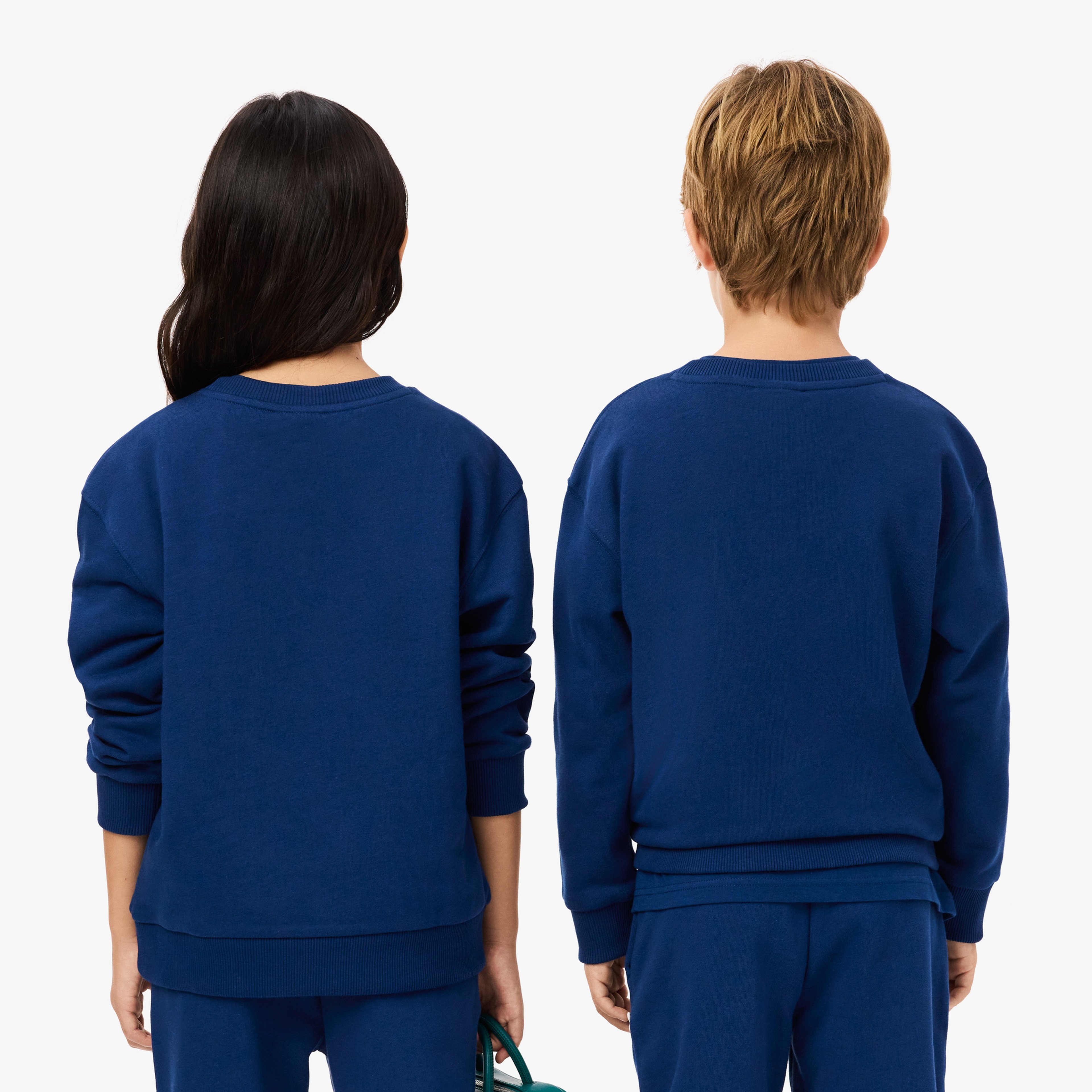 Çocuk Bisiket Yaka Baskılı Lacivert Sweatshirt