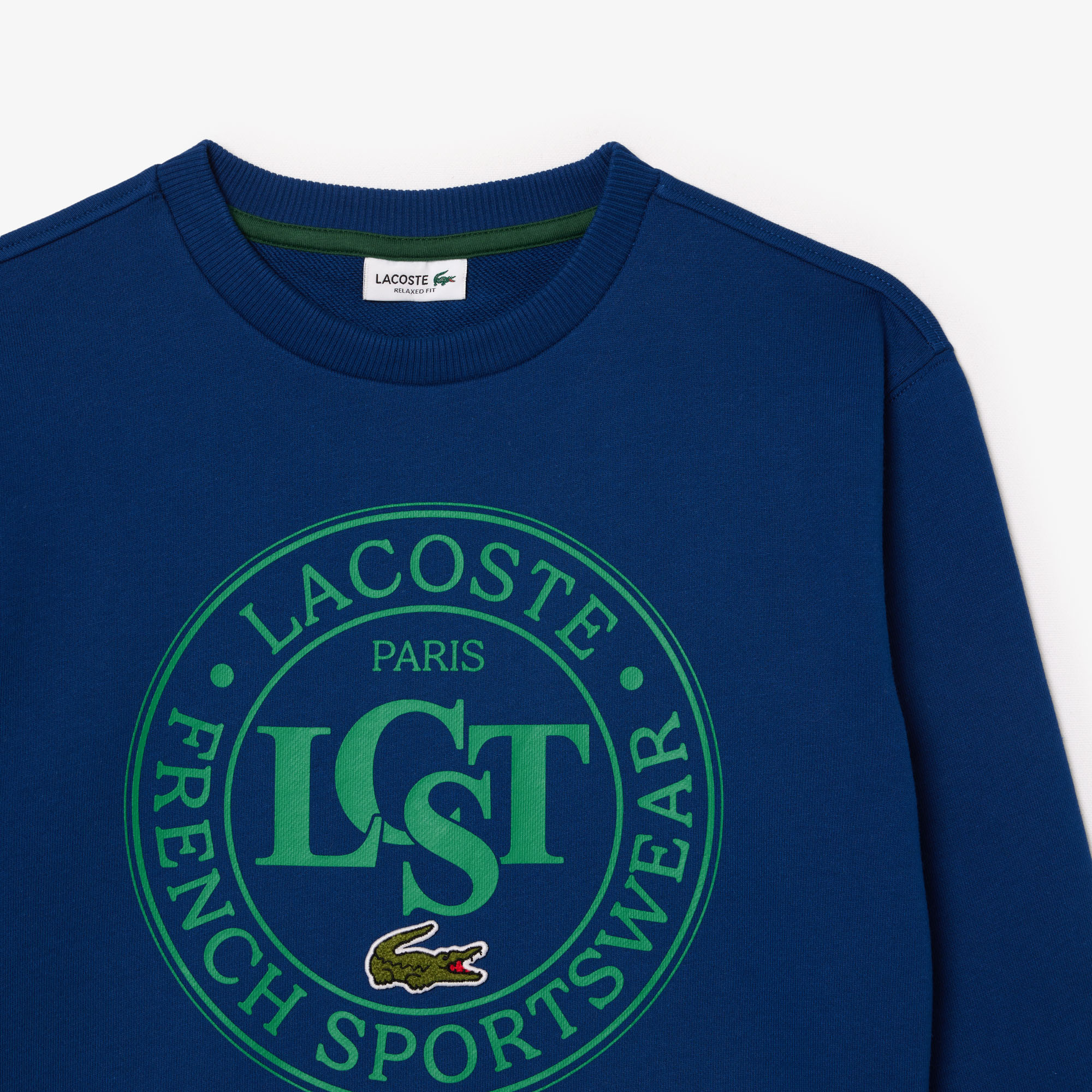 Lacoste Çocuk Bisiket Yaka Baskılı Lacivert Sweatshirt görsel 7