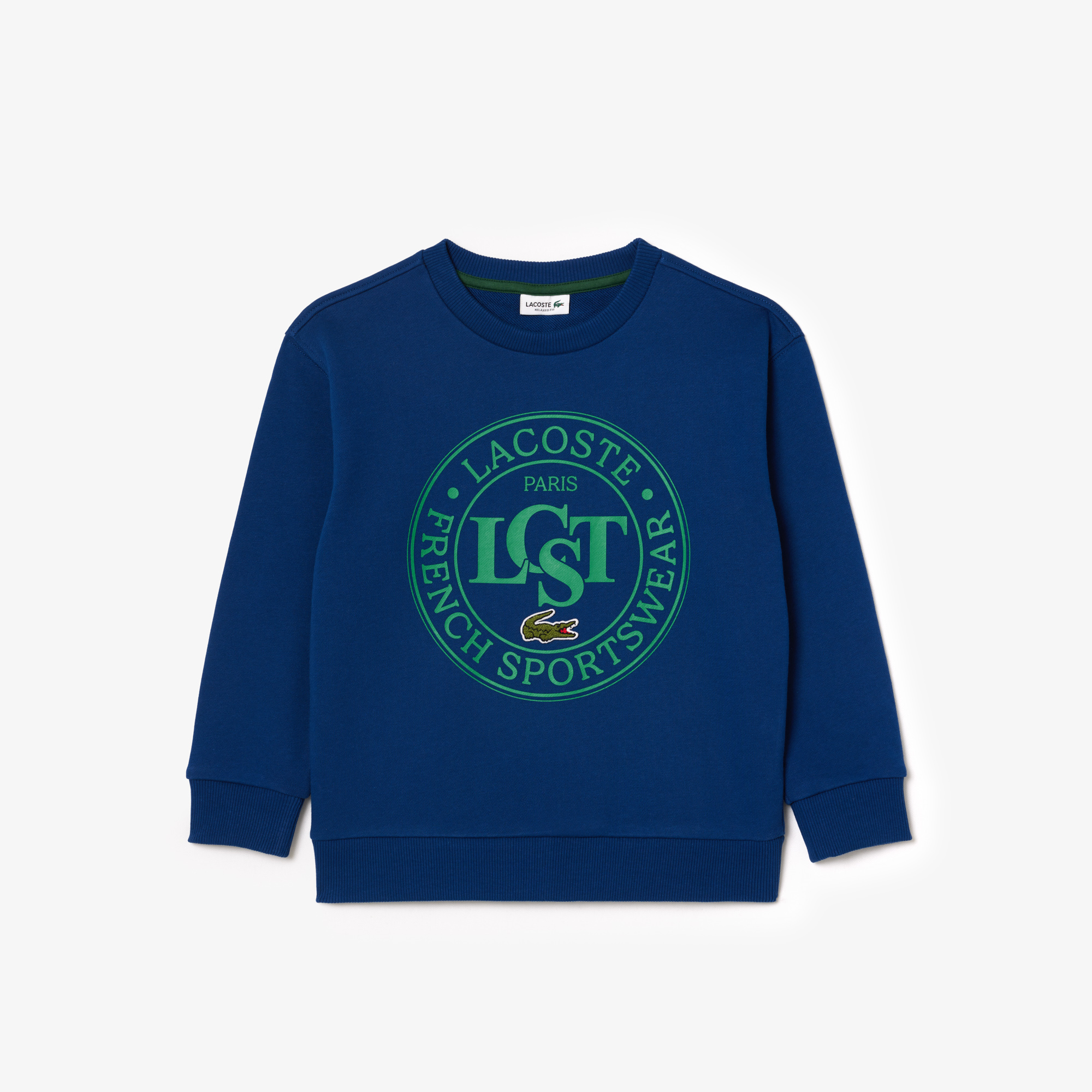 Lacoste Çocuk Bisiket Yaka Baskılı Lacivert Sweatshirt görsel 5