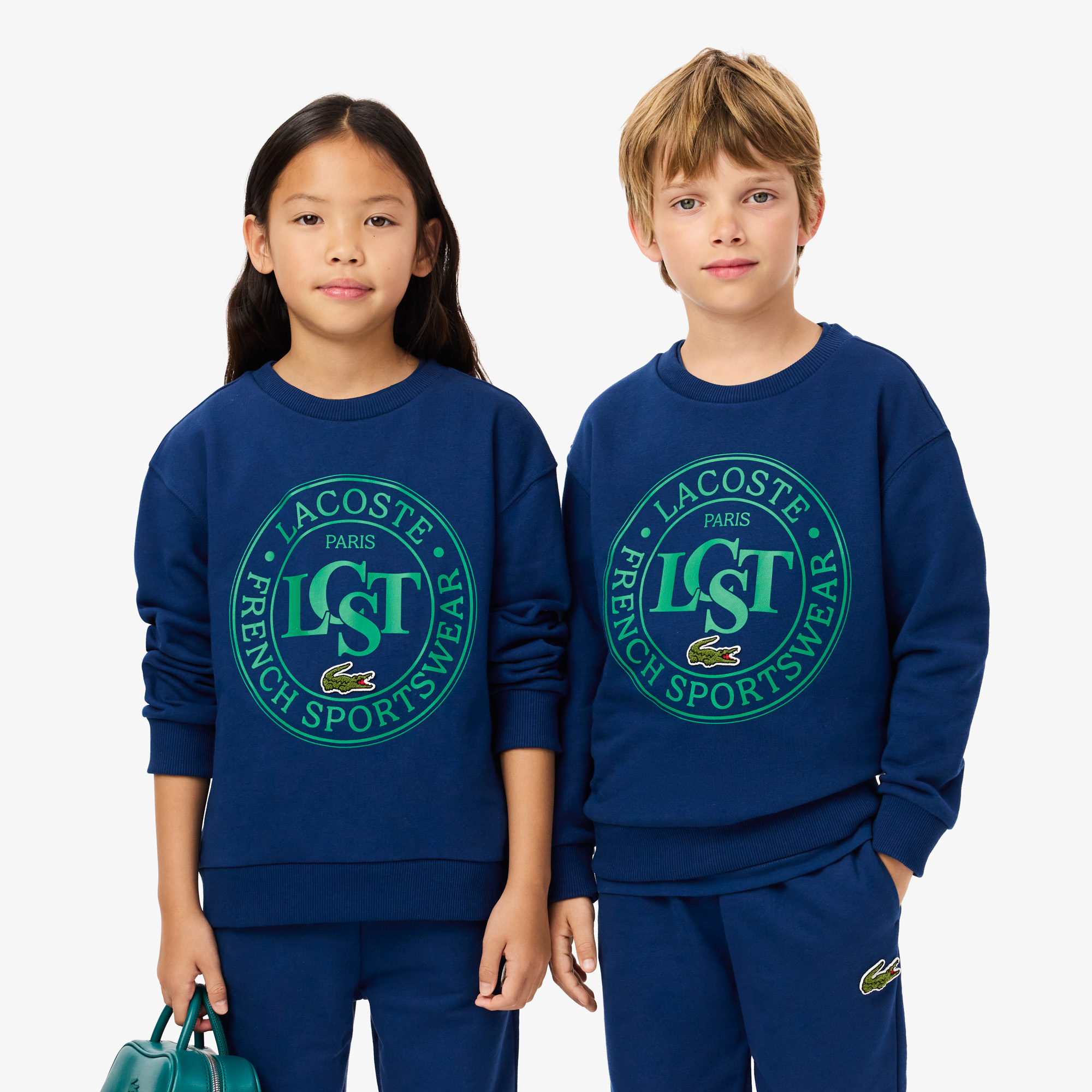 Lacoste Çocuk Bisiket Yaka Baskılı Lacivert Sweatshirt görsel 4