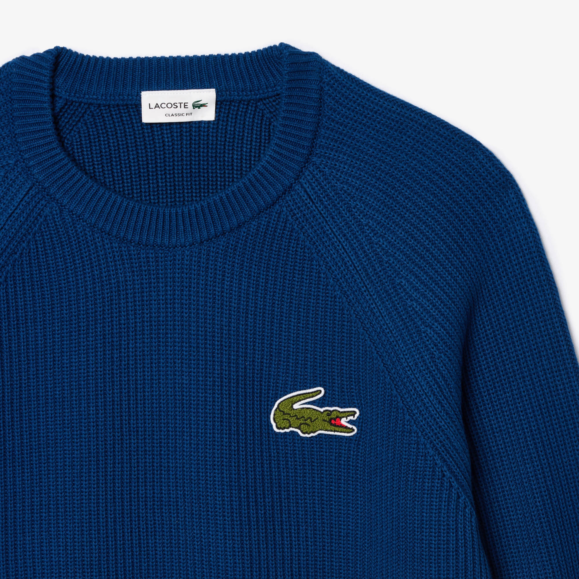 Lacoste Unisex Classic Fit Bisiklet Yaka Organik Pamuk Lacivert Kazak