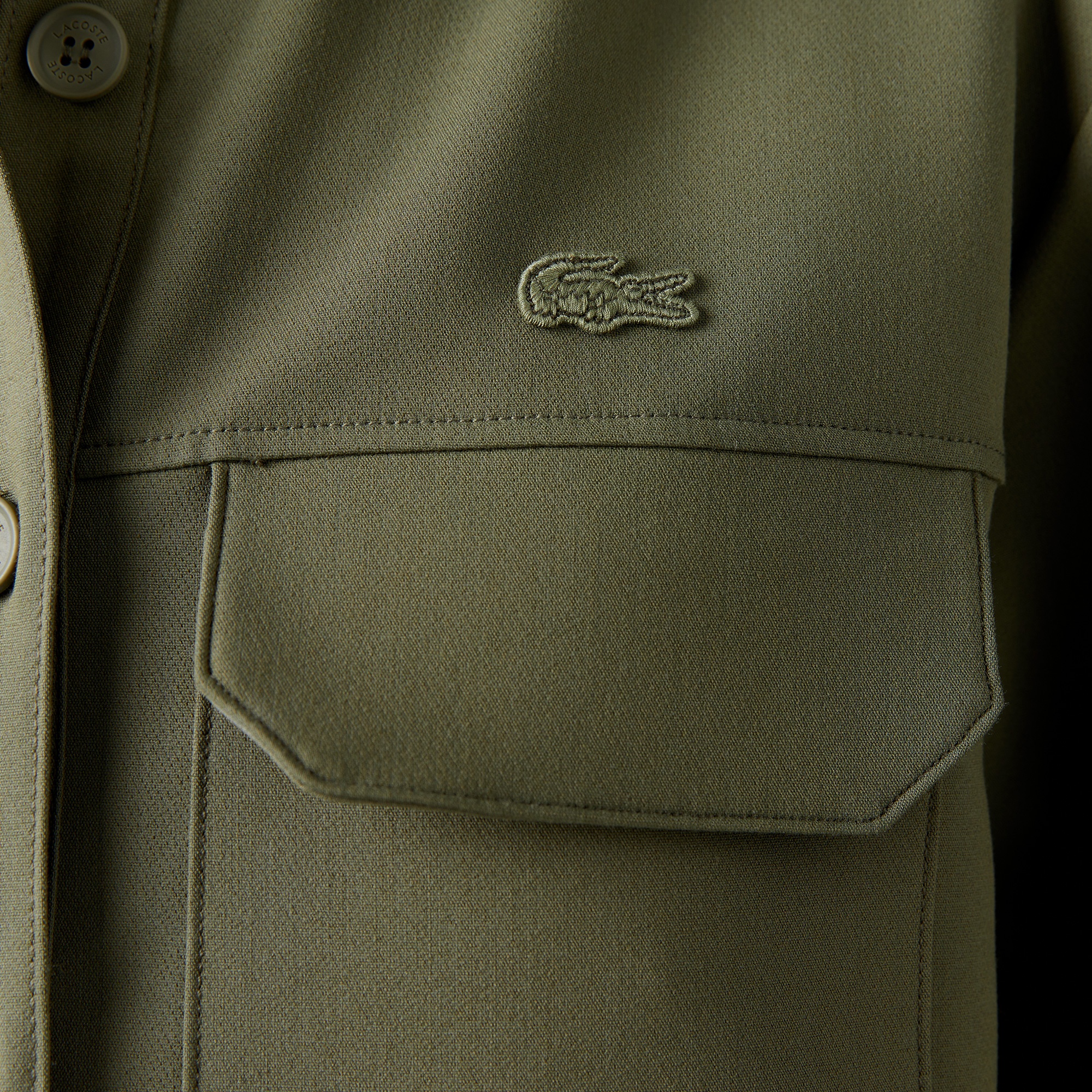 Lacoste Kadın Regular Fit Haki Gömlek