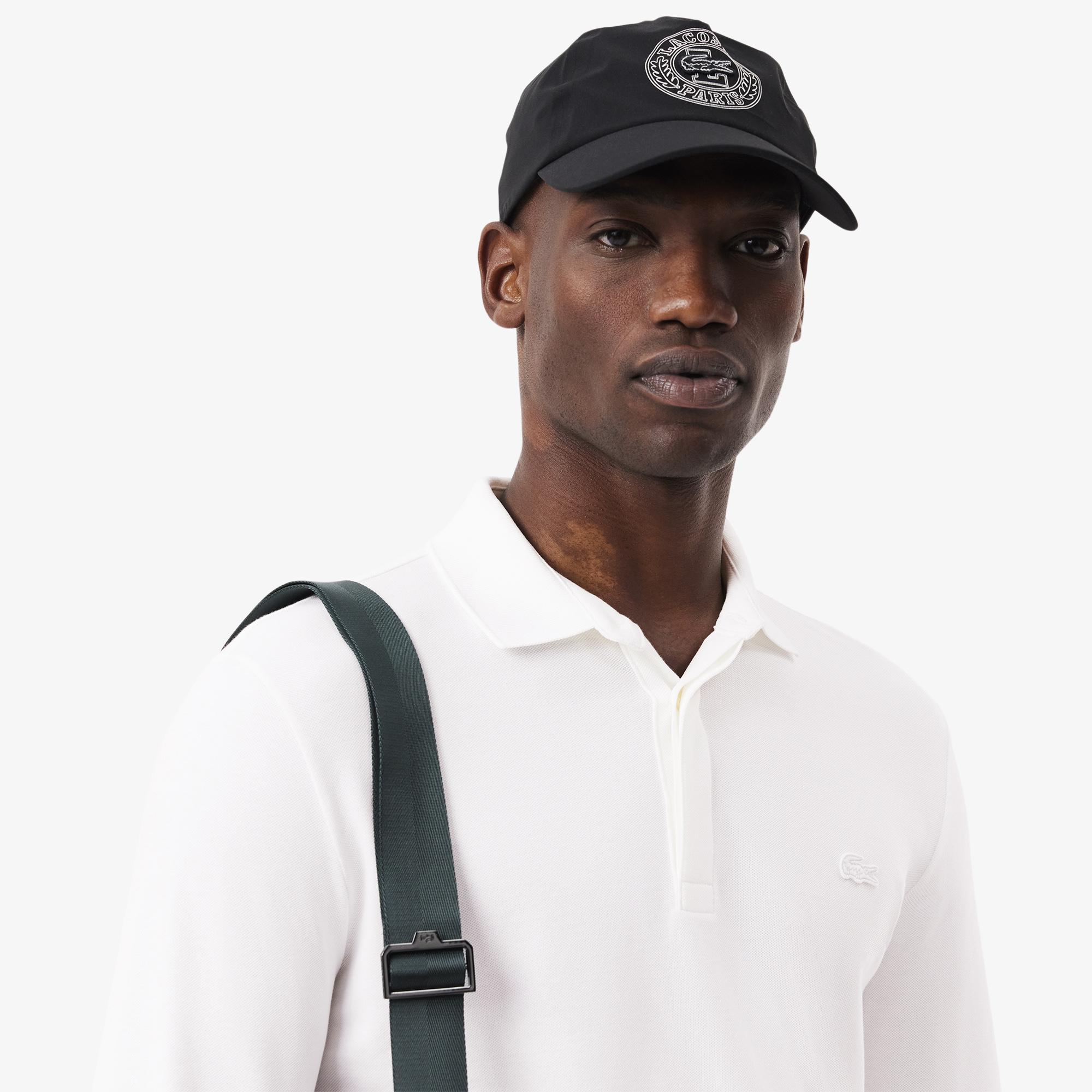 Erkek Regular Fit Uzun Kollu Beyaz Paris Polo