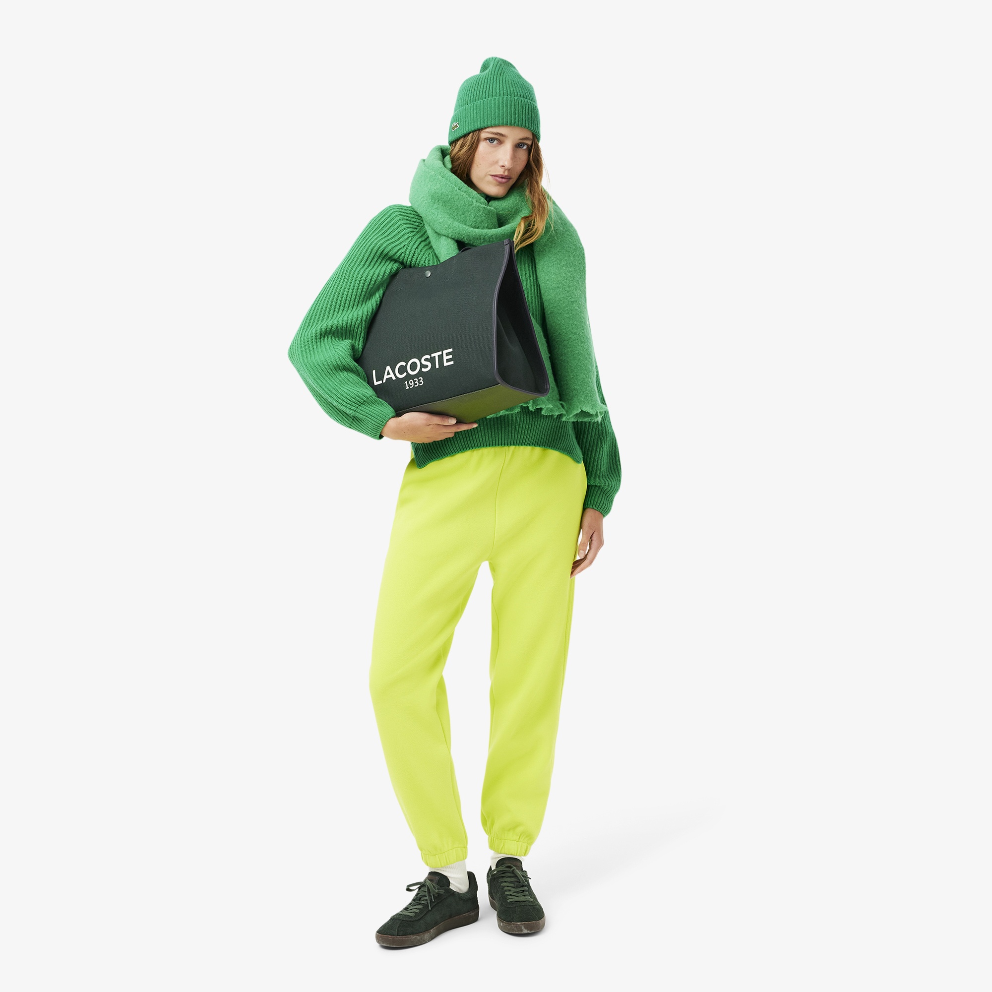 Lacoste Heritage Canvas Unisex Koyu Yeşil Omuz Çantası