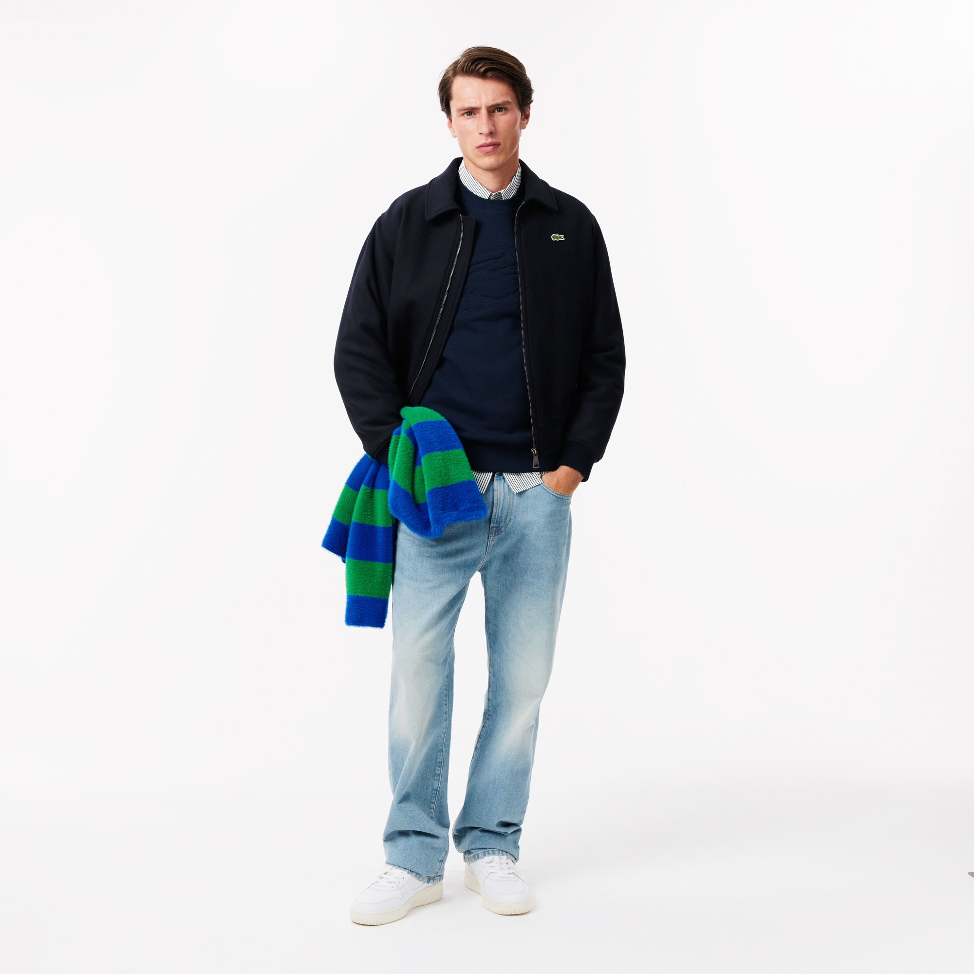Lacoste Erkek Classic Fit Bisiklet Yaka Lacivert Sweatshirt