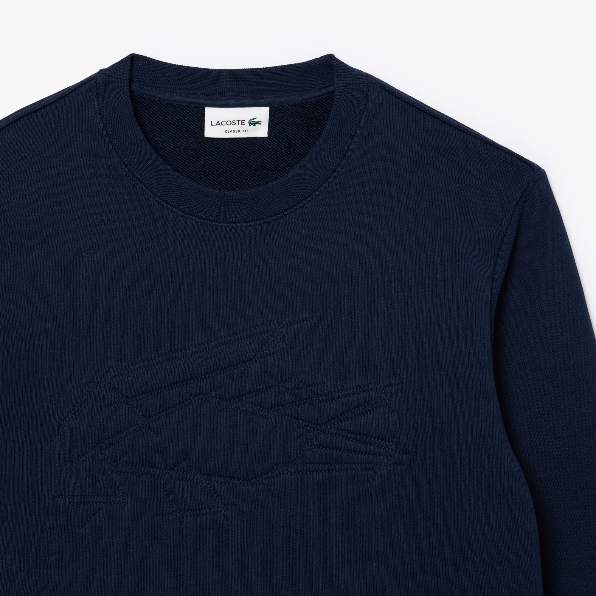 Lacoste Erkek Classic Fit Bisiklet Yaka Lacivert Sweatshirt