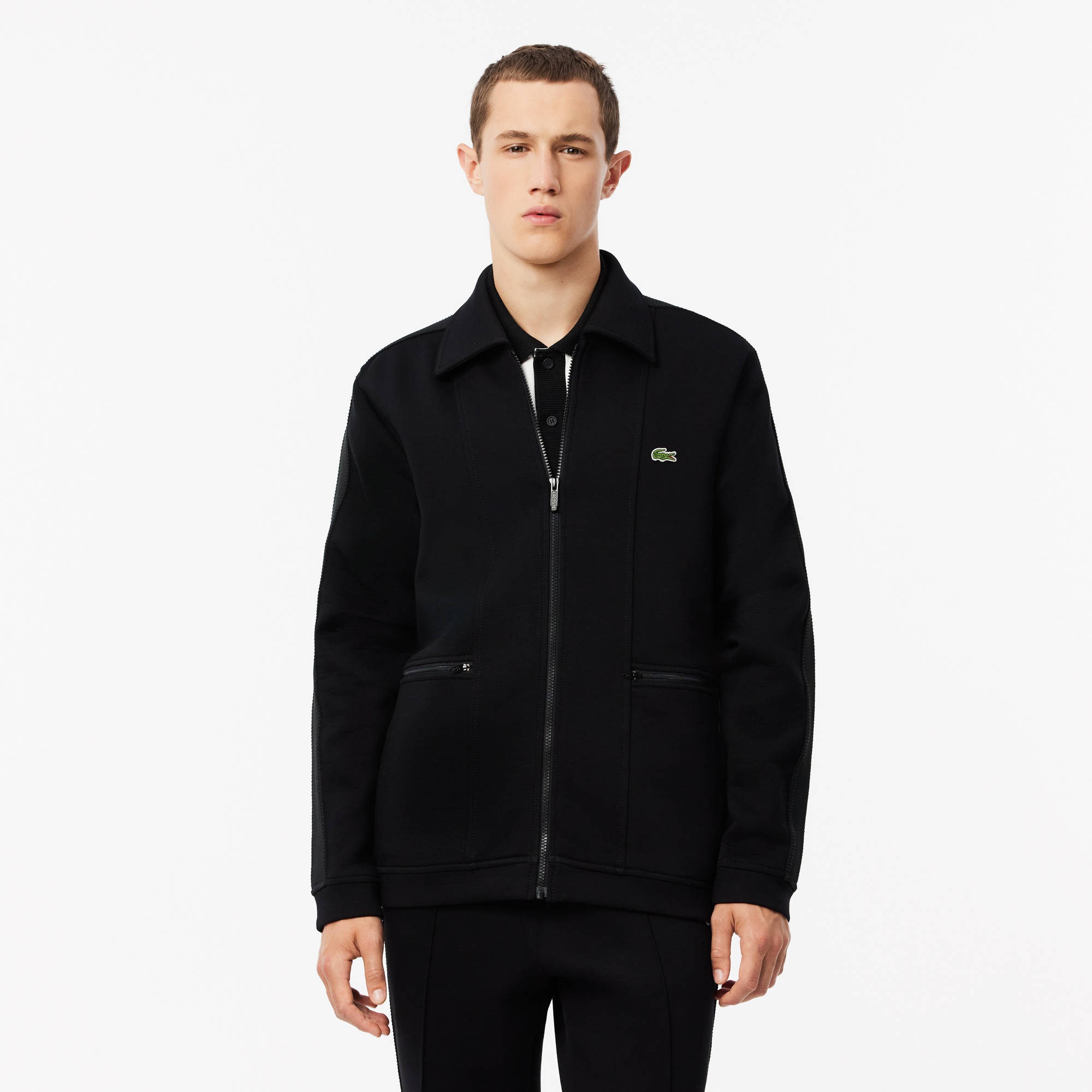 Lacoste Erkek Regular Fit Fermuarlı Siyah Sweatshirt