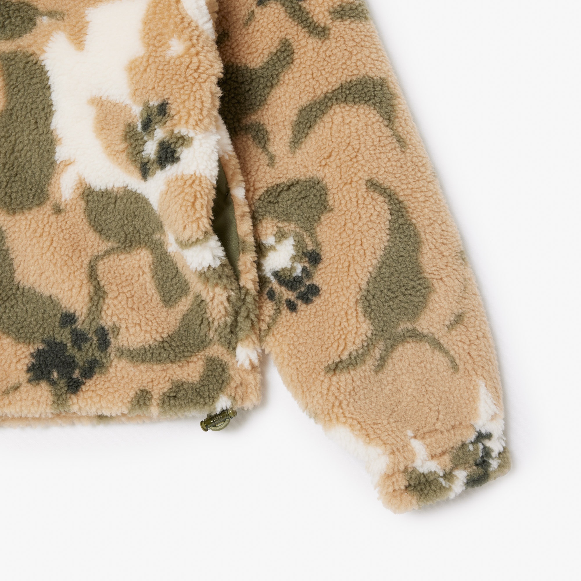 Lacoste Kadın Oversize Fit Yarım Fermuarlı Haki Sweatshirt