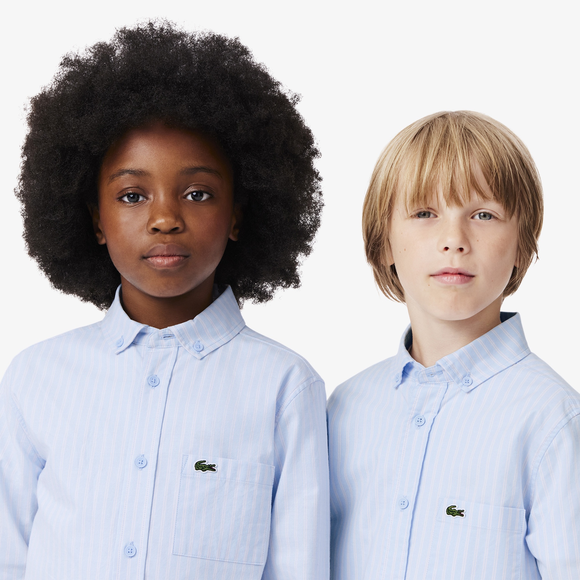 Lacoste Çocuk Çizgili Mavi Gömlek