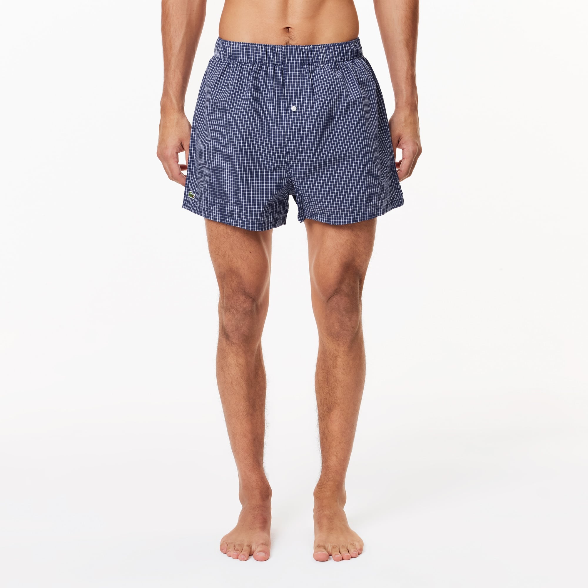 Lacoste Erkek Çizgili 3'lü Mavi Boxer